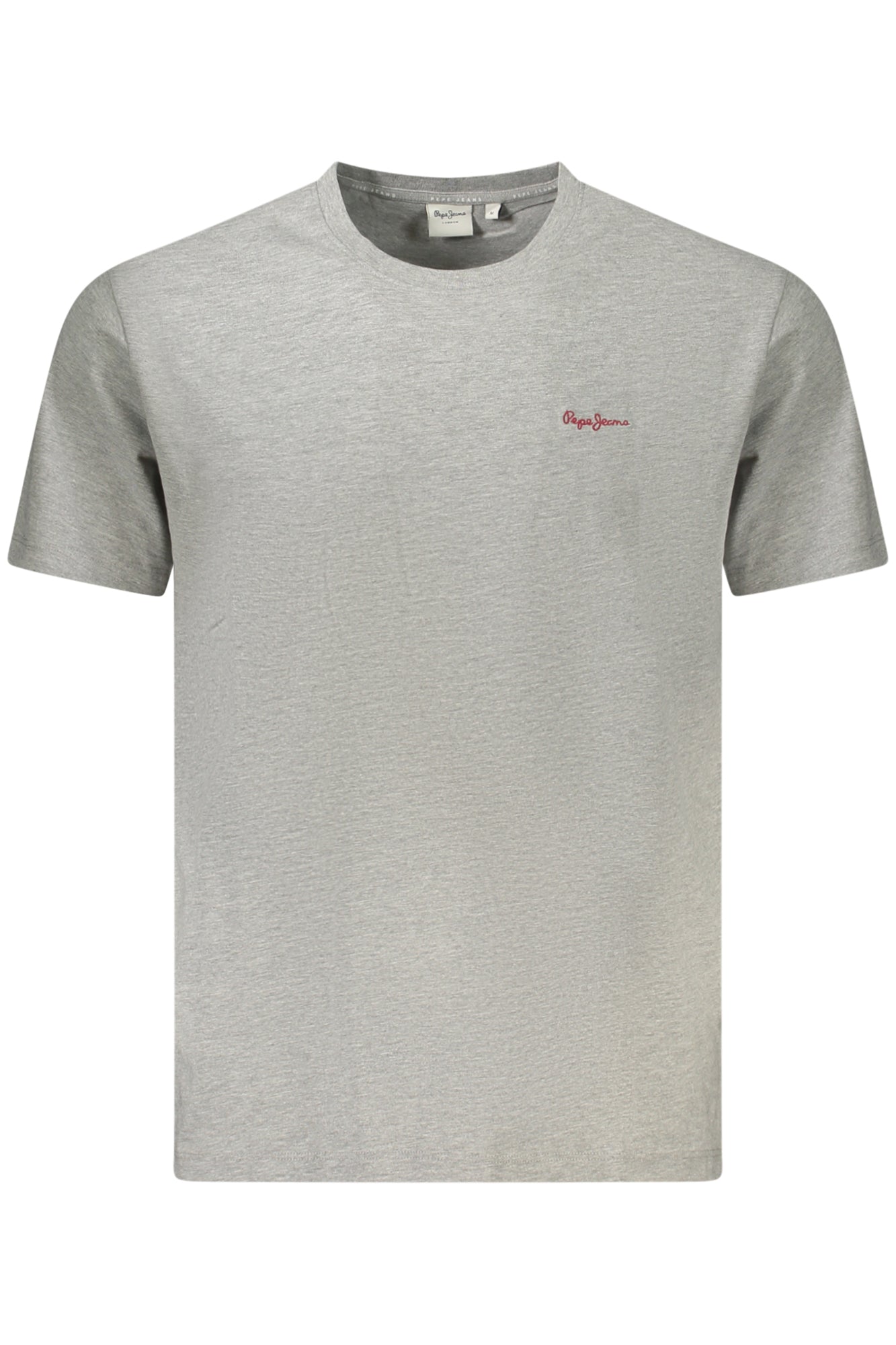 Pepe Jeans T-Shirt Herren – Weißes Kurzarm-Shirt mit Logo-Stickerei Grau