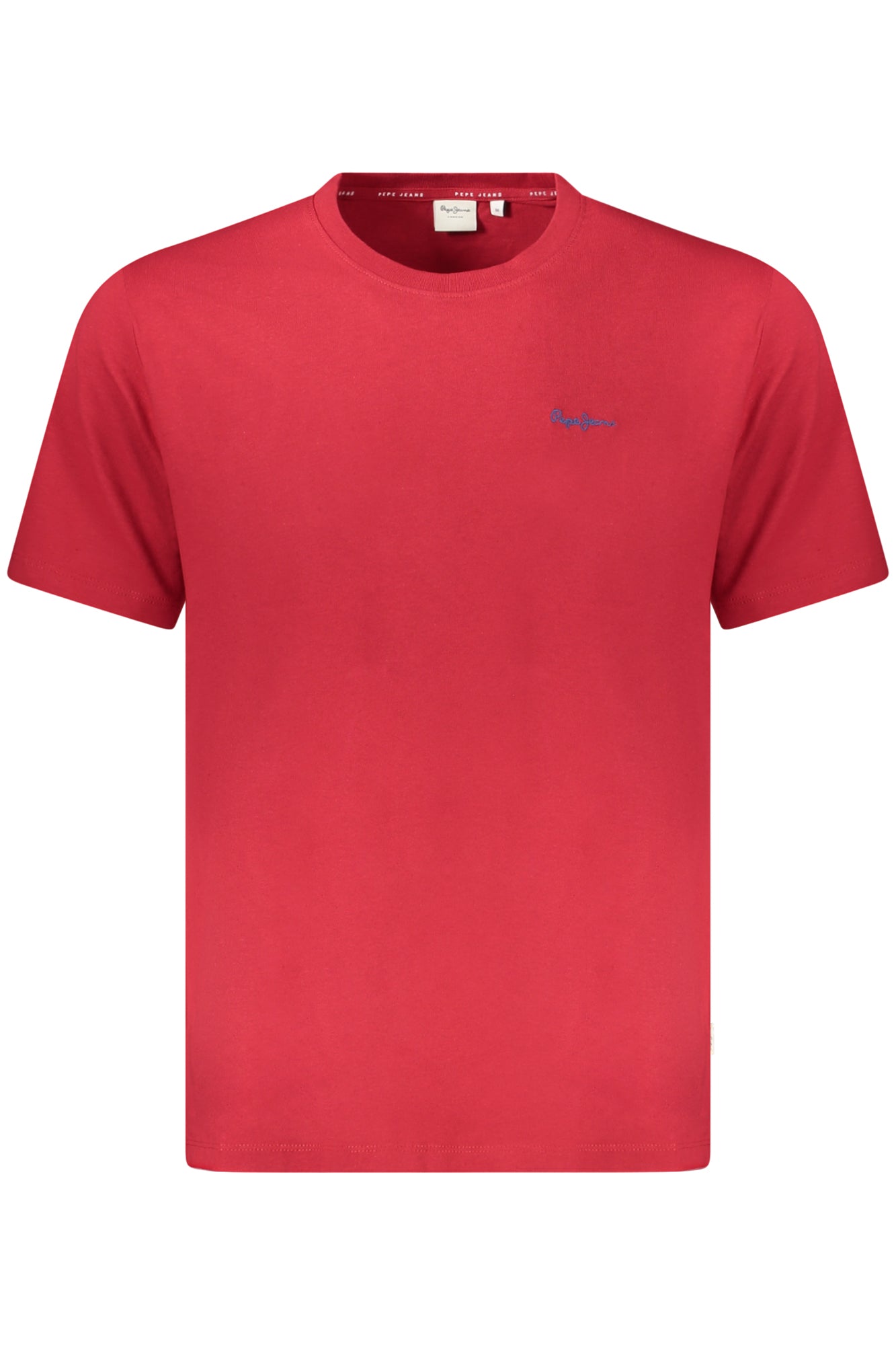 Pepe Jeans T-Shirt Herren – Weißes Kurzarm-Shirt mit Logo-Stickerei Rot