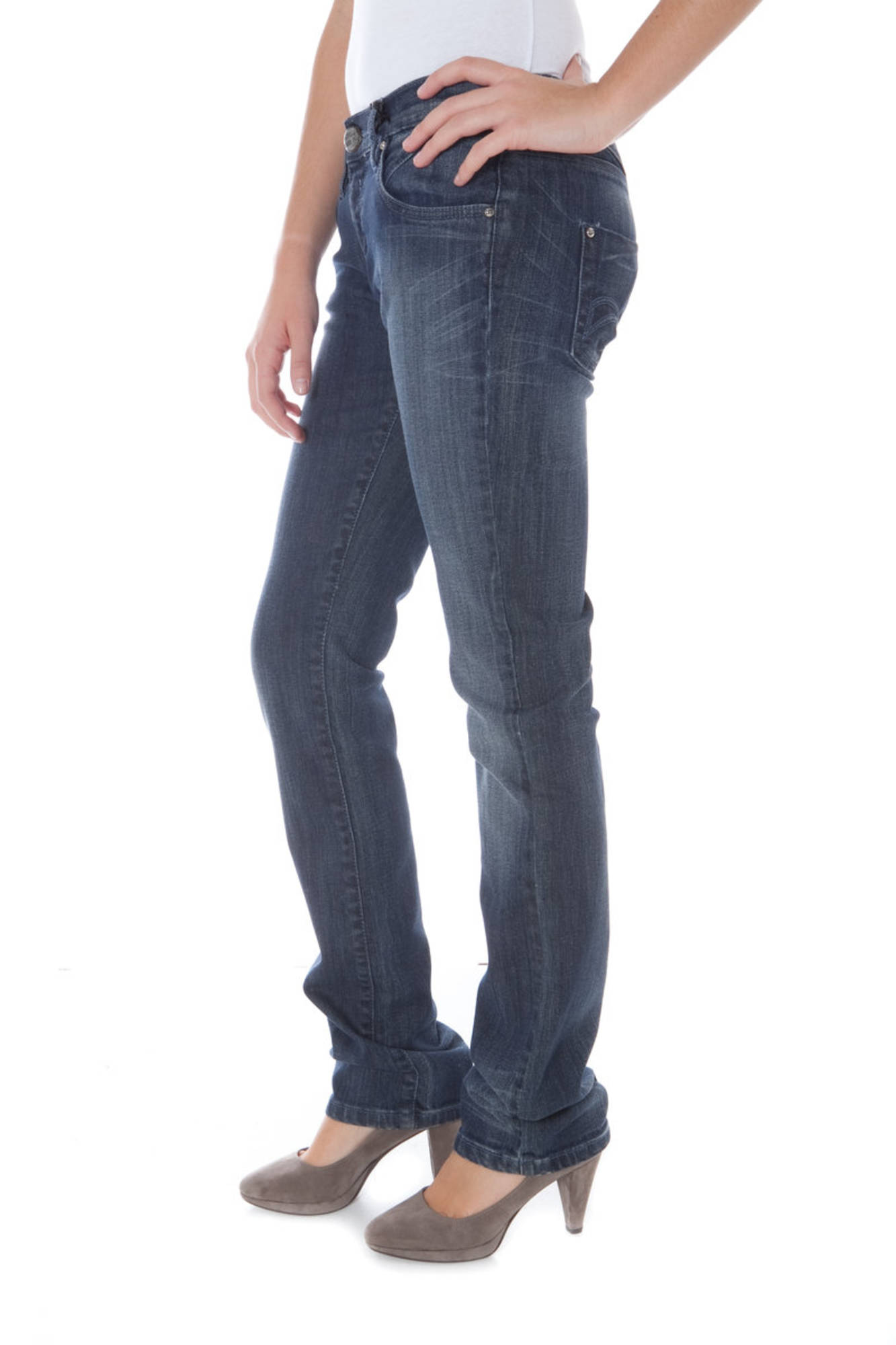 Blu Damen Denim Denim Hard Jeans Blau