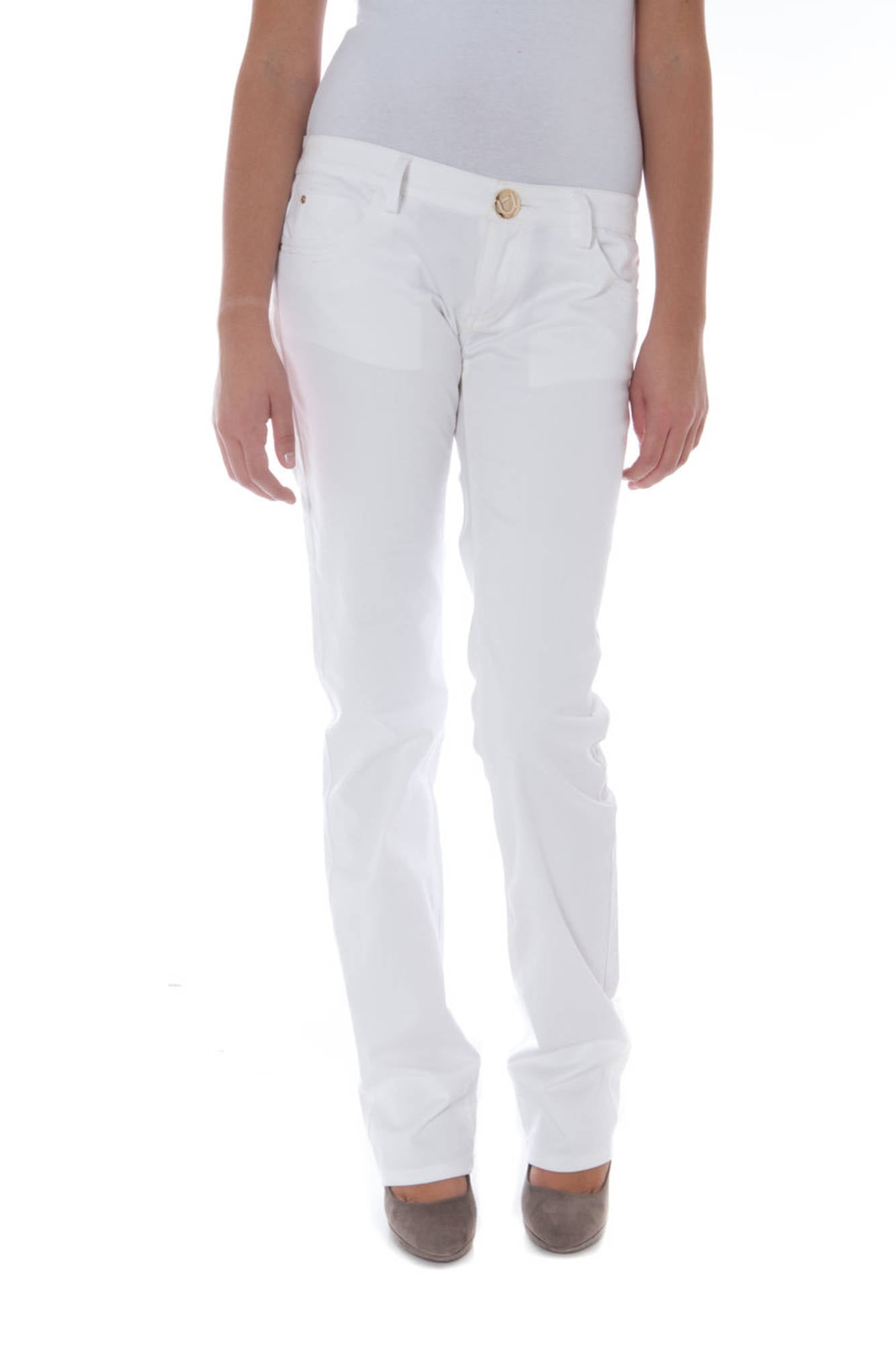 PHARD Gelbe Damenhose – 5-Pocket Design mit schmalem Bein | Frühlingsmode Weiß