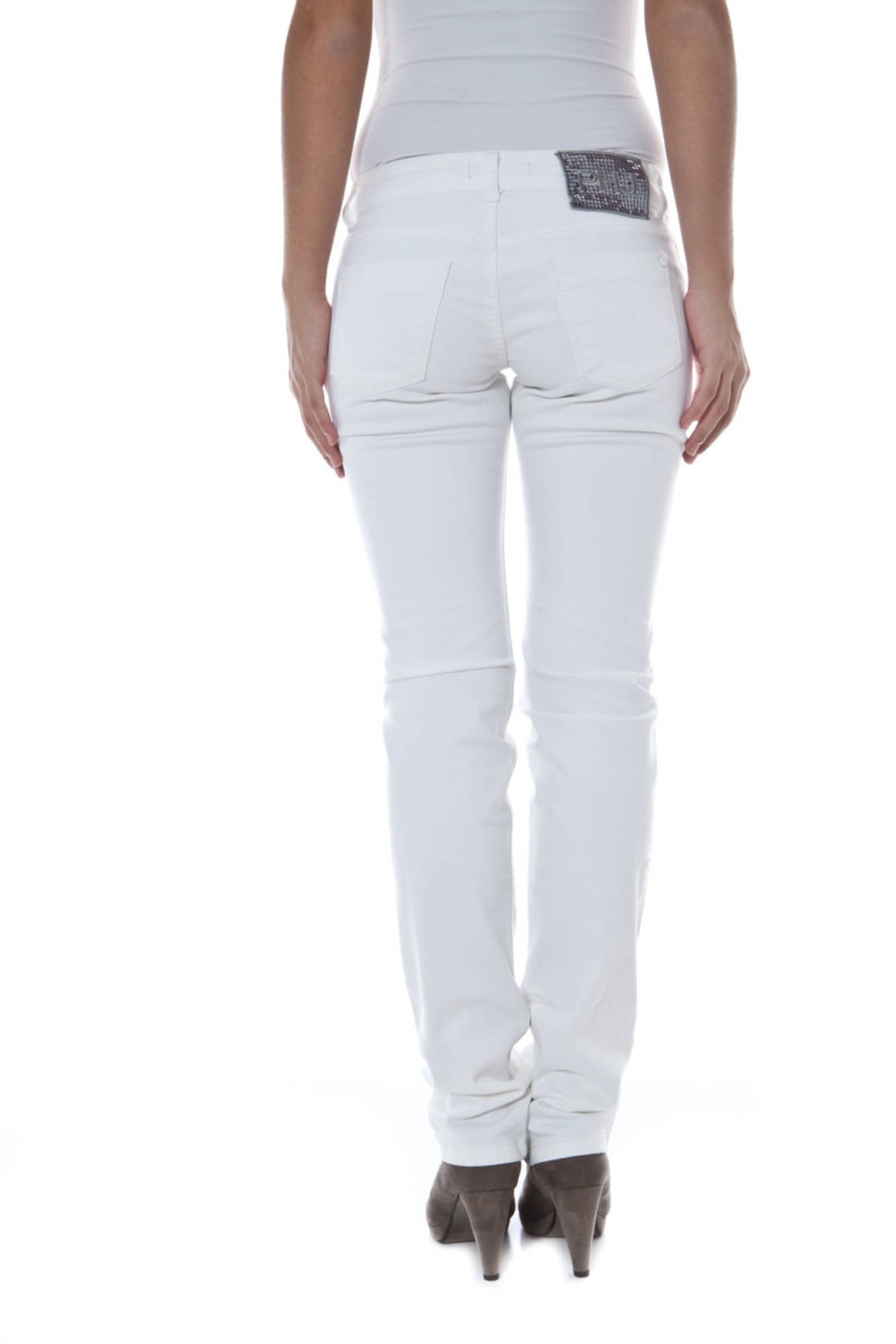 PHARD Weisse Frauenhose Damen – 5-Pocket Design aus Baumwolle | Slim Fit Weiß