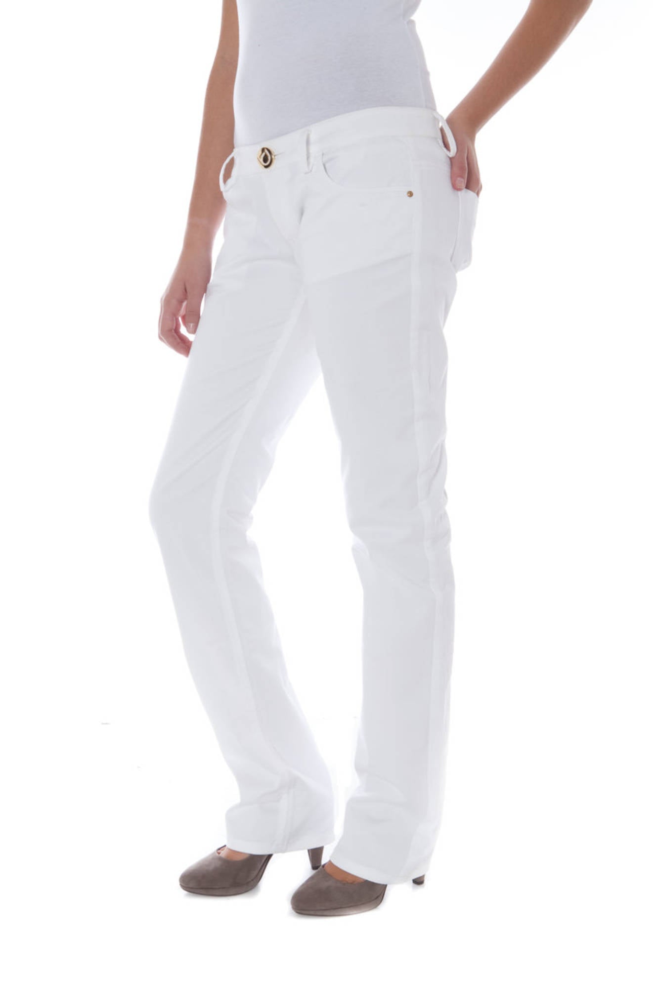 PHARD Gelbe Damenhose – 5-Pocket Design mit schmalem Bein | Frühlingsmode Weiß