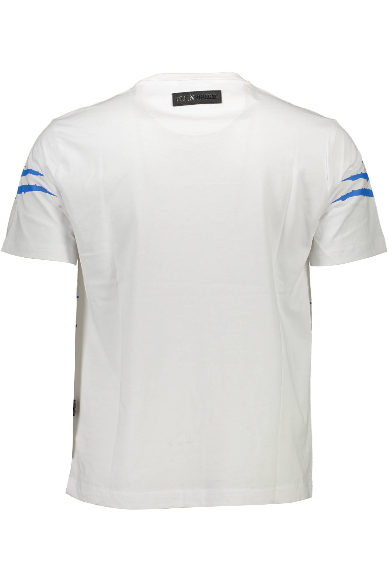 PLEIN SPORT Kurzarm-T-Shirt Herren Weiss – Kontrastierende Details & Logo-Druck Weiß