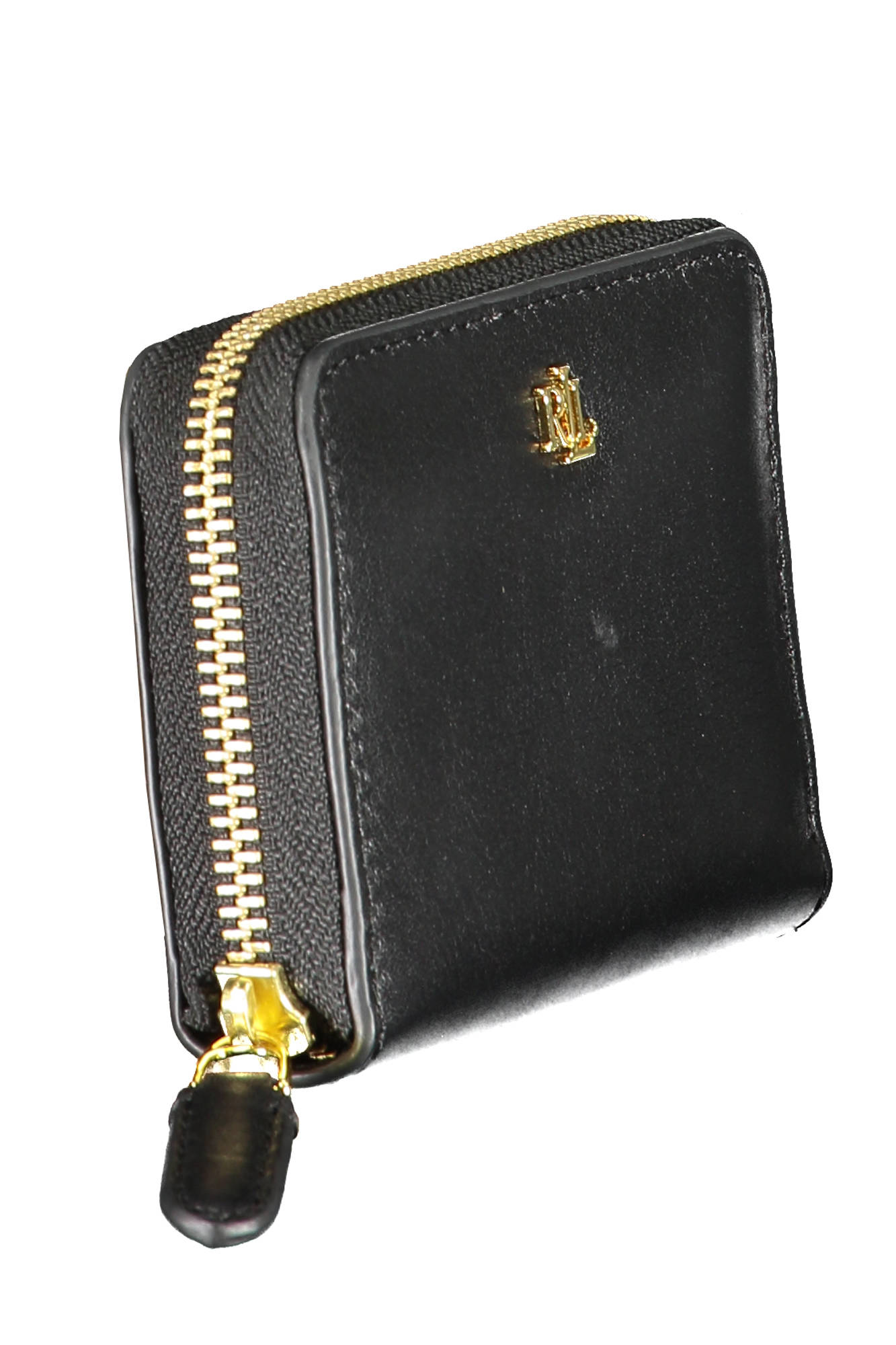 RALPH LAUREN Geldbörse Damen – Elegante Brieftasche aus Leder mit Münzfach Schwarz