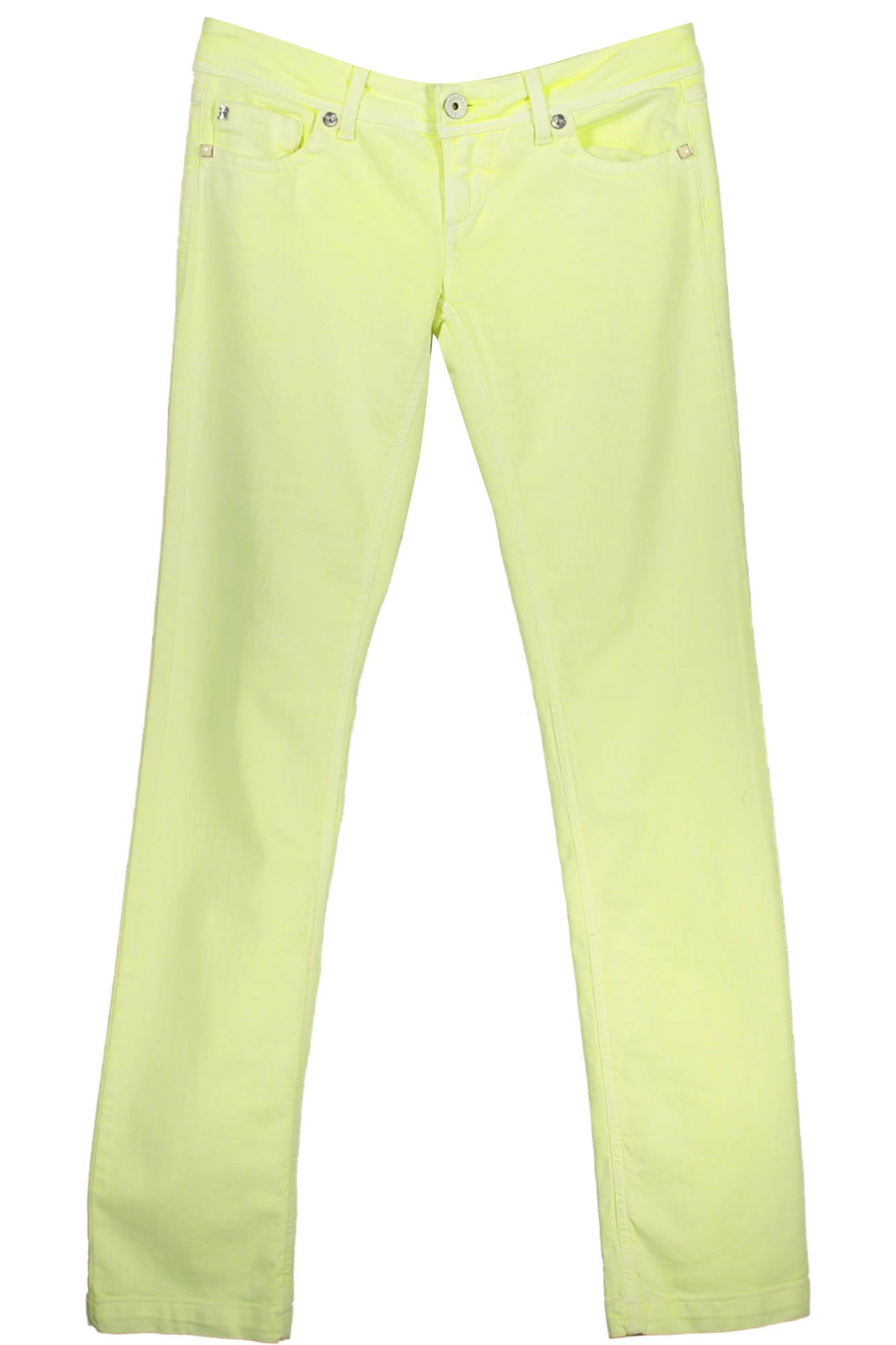 RE-START Gelbe Damenhose – Slim Fit mit 5 Taschen | Bequeme Baumwollhose Gelb
