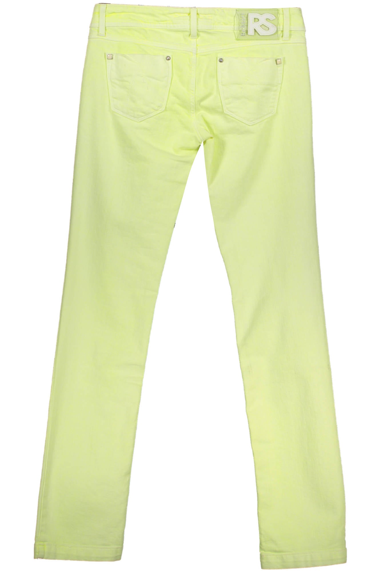 RE-START Gelbe Damenhose – Slim Fit mit 5 Taschen | Bequeme Baumwollhose Gelb