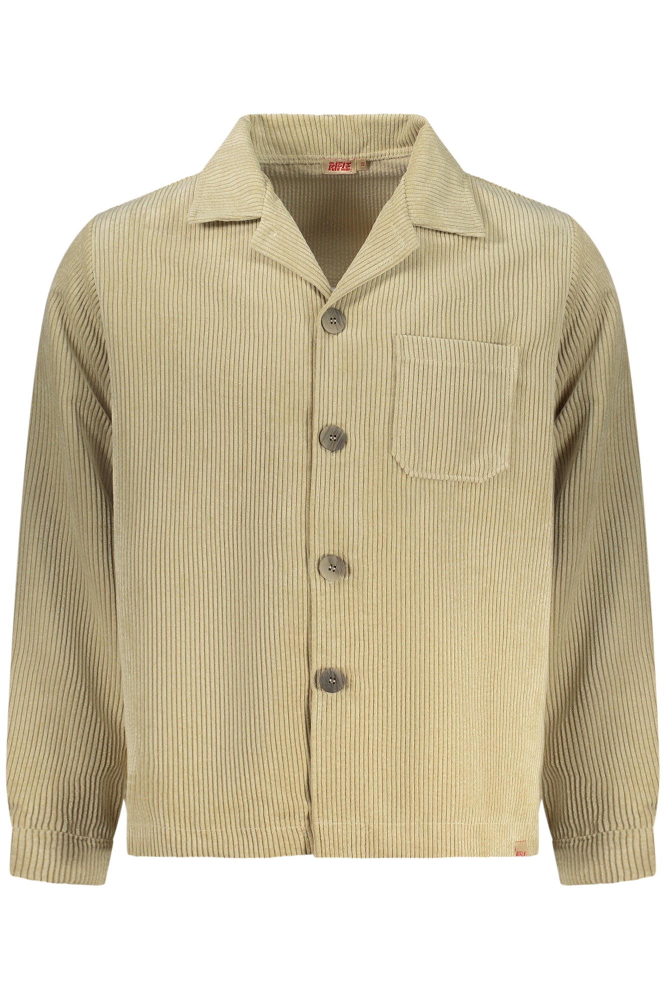 RIFLE Langärmliges Samthemd Herren – Beige Business-Hemd für Herbst/Winter Beige