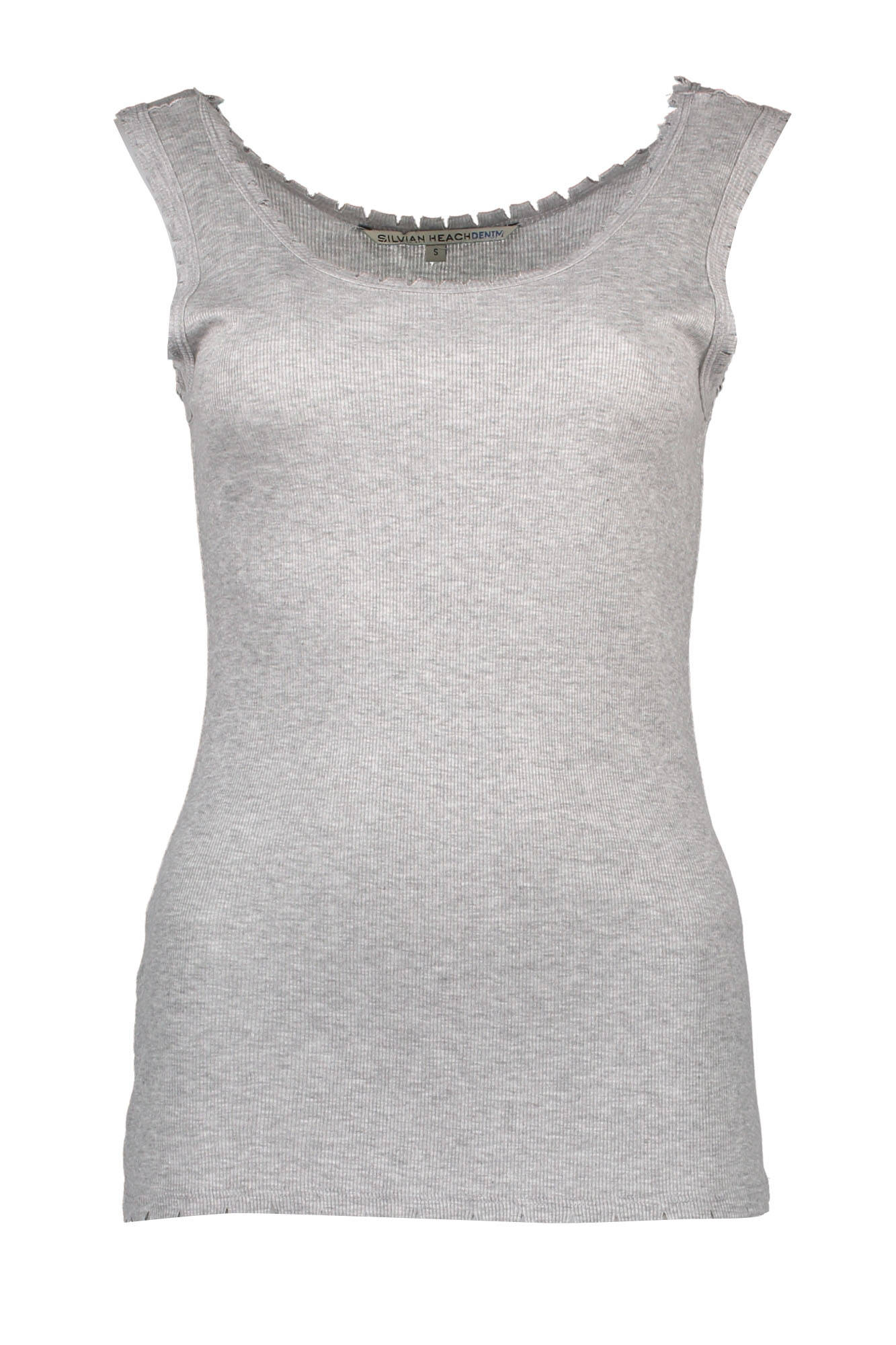SILVIAN HEACH Grauer Tanktop Damen – Breites Schultertank aus Viskose Grau