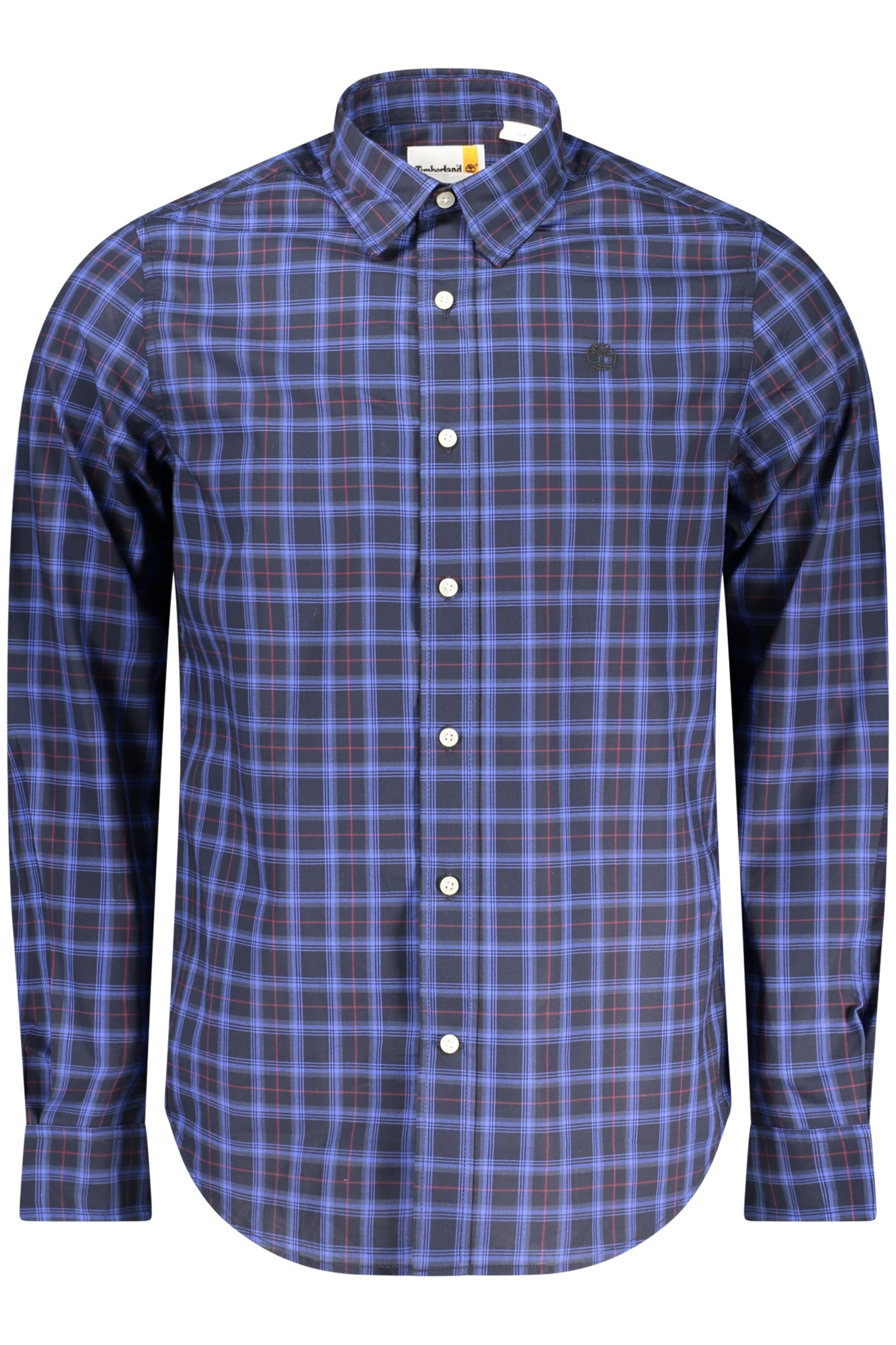Timberland Langarmhemd Herren – Italienischer Kragen aus 100% Baumwolle | soulluna.de Blau
