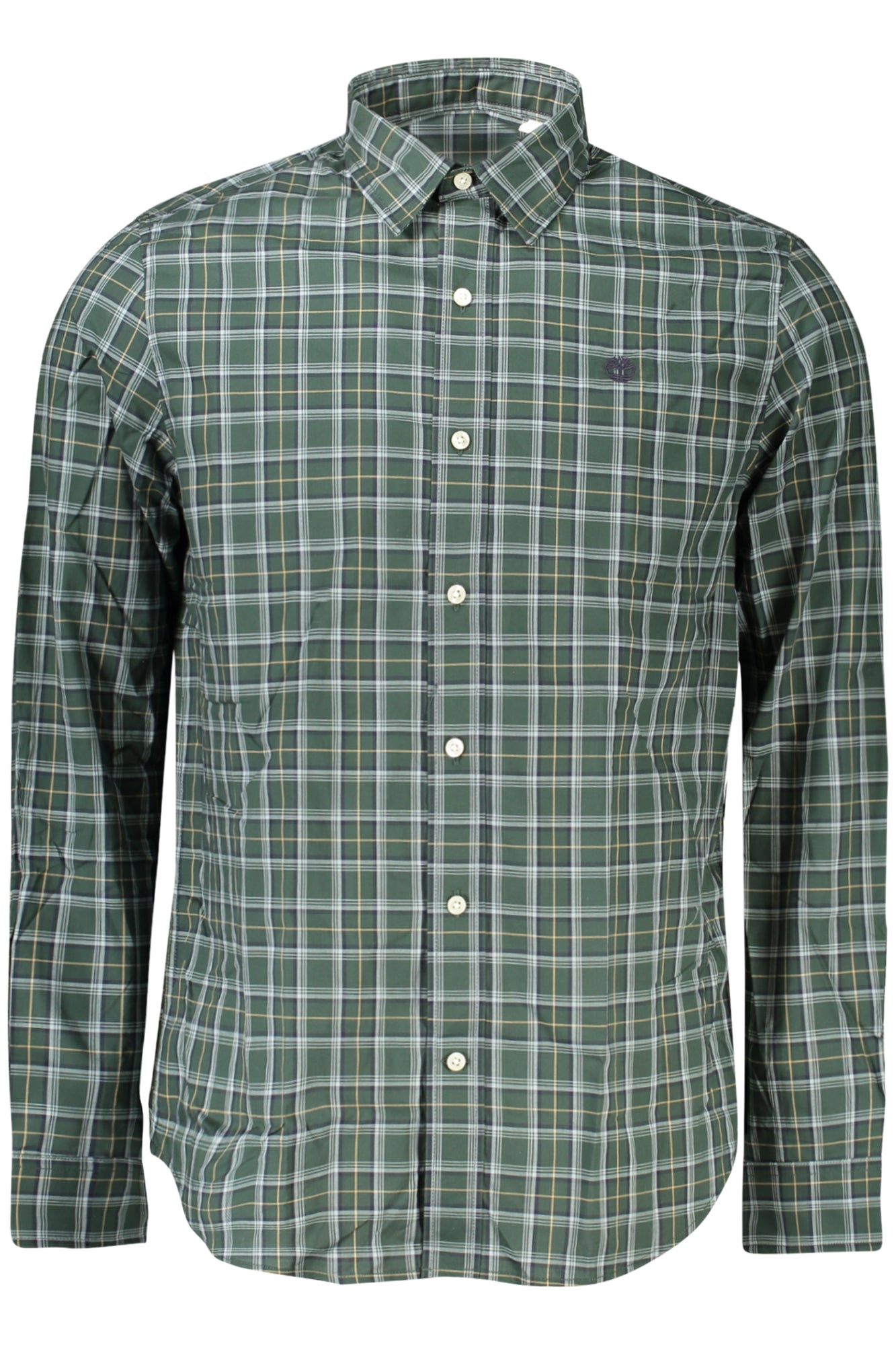 Timberland Langarmhemd Herren – Italienischer Kragen aus 100% Baumwolle | soulluna.de Grün
