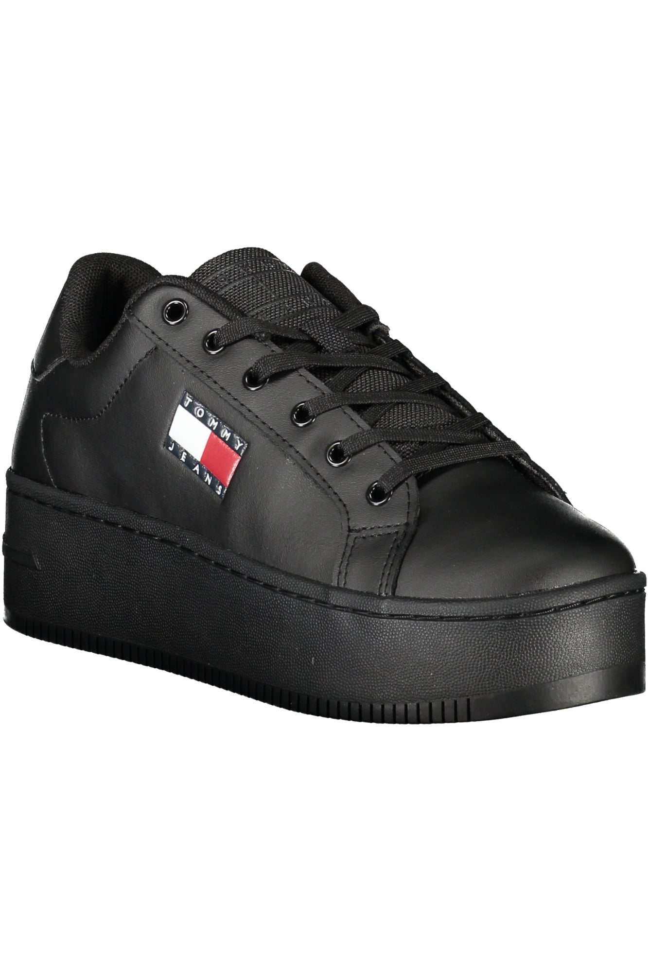 Tommy Hilfiger Damen-Sneaker weiß – Sportschuhe mit Keilabsatz für Frühjahr/Sommer Schwarz