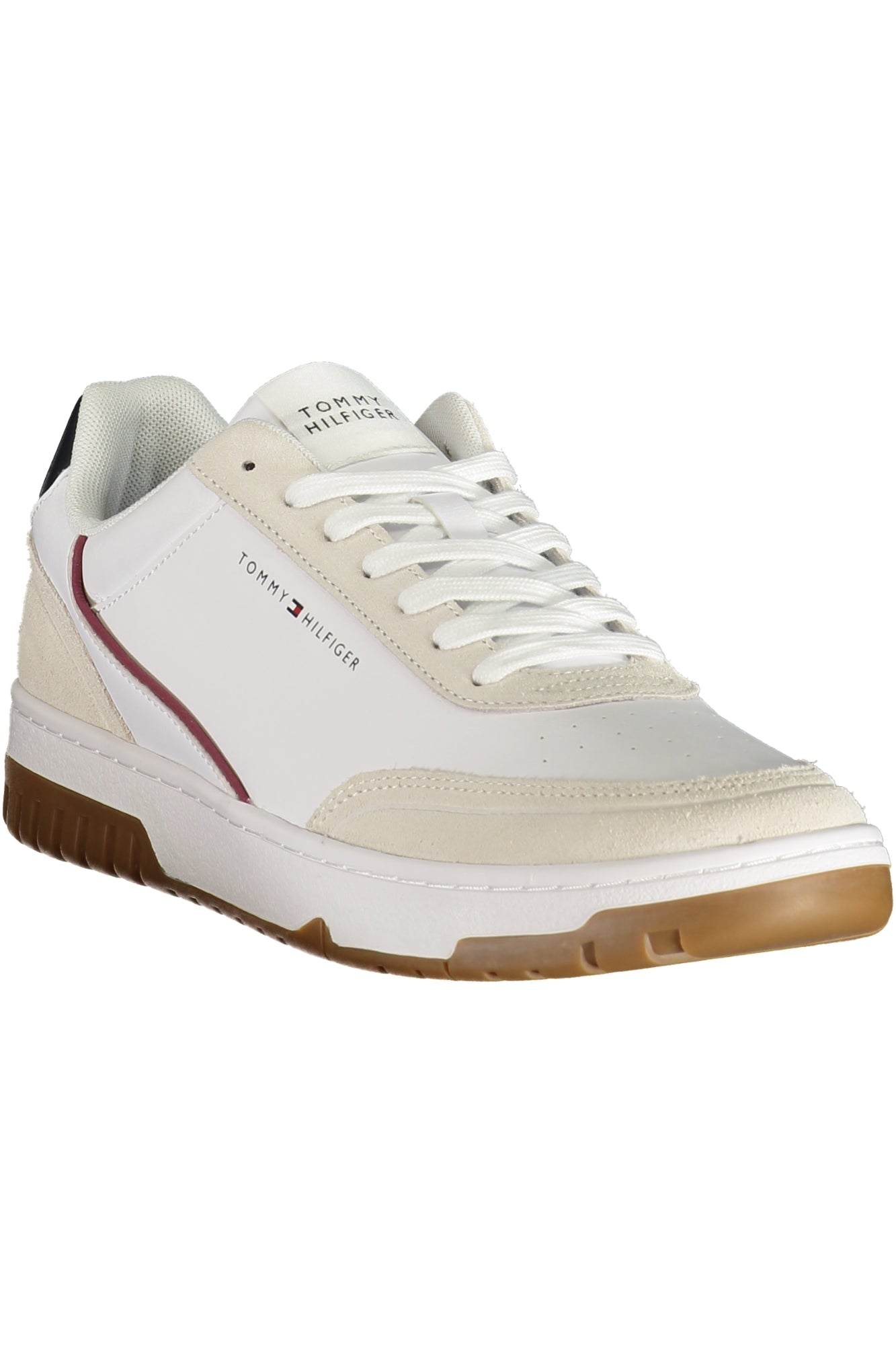 TOMMY HILFIGER Herren Sneaker – Sportschuh mit Schnürsenkeln Weiß