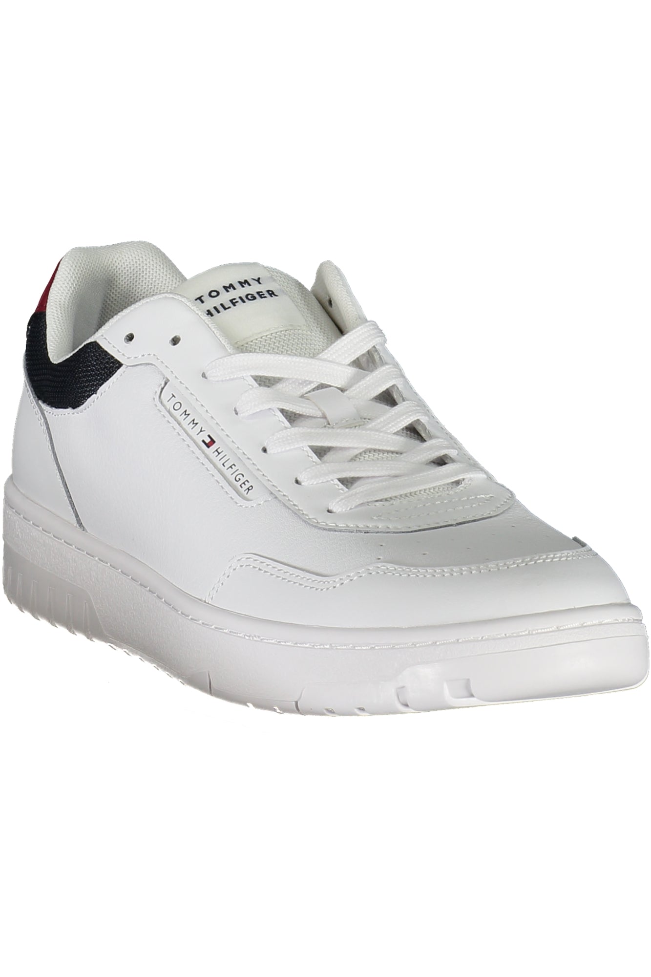 Tommy Hilfiger Herren Sportschuhe Schwarz – Klassische Sneaker aus Leder Weiß