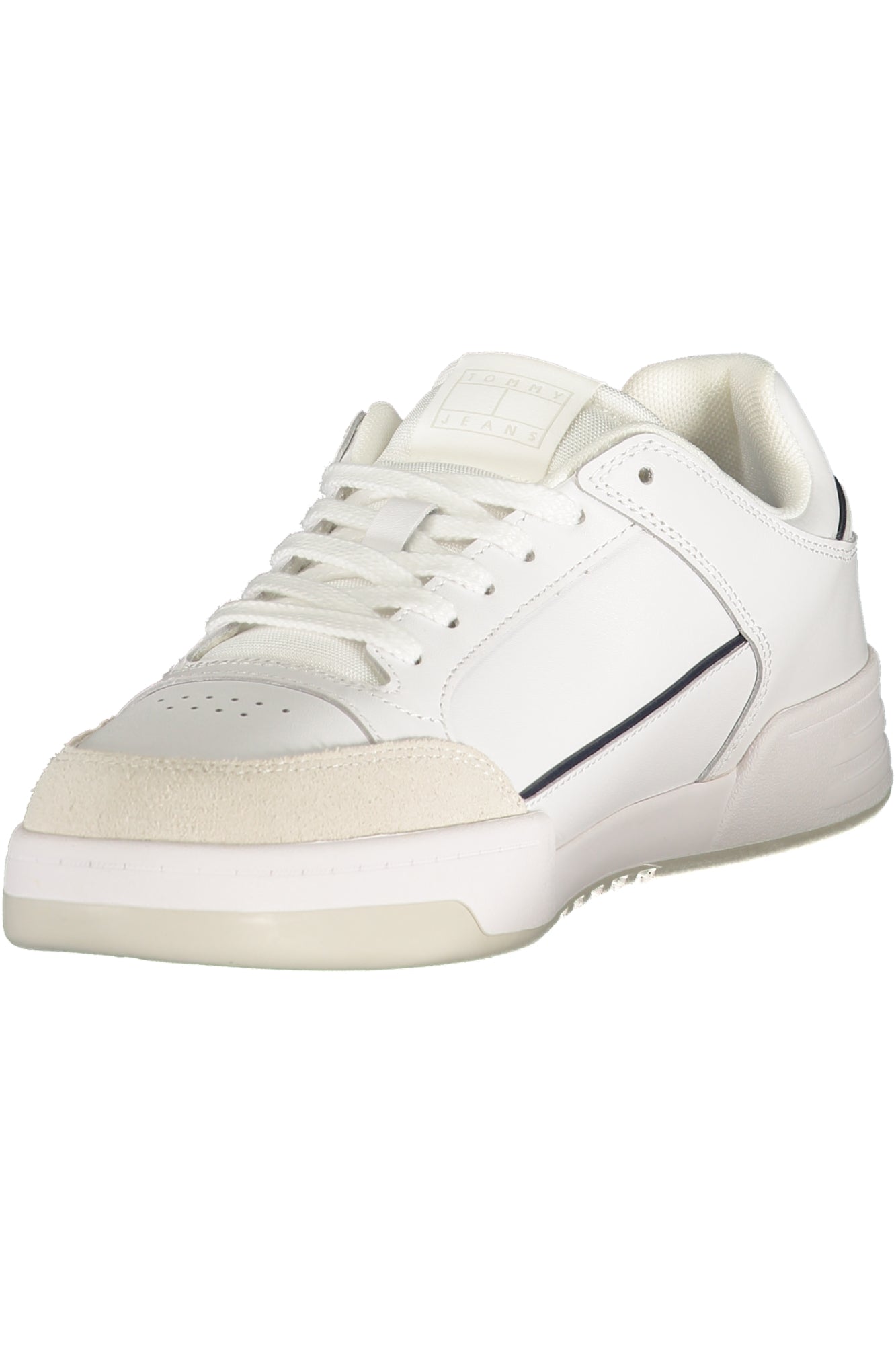 Tommy Hilfiger Sneaker Herren – Weiße Sportschuhe mit blauen Details für Frühjahr/Sommer Weiß