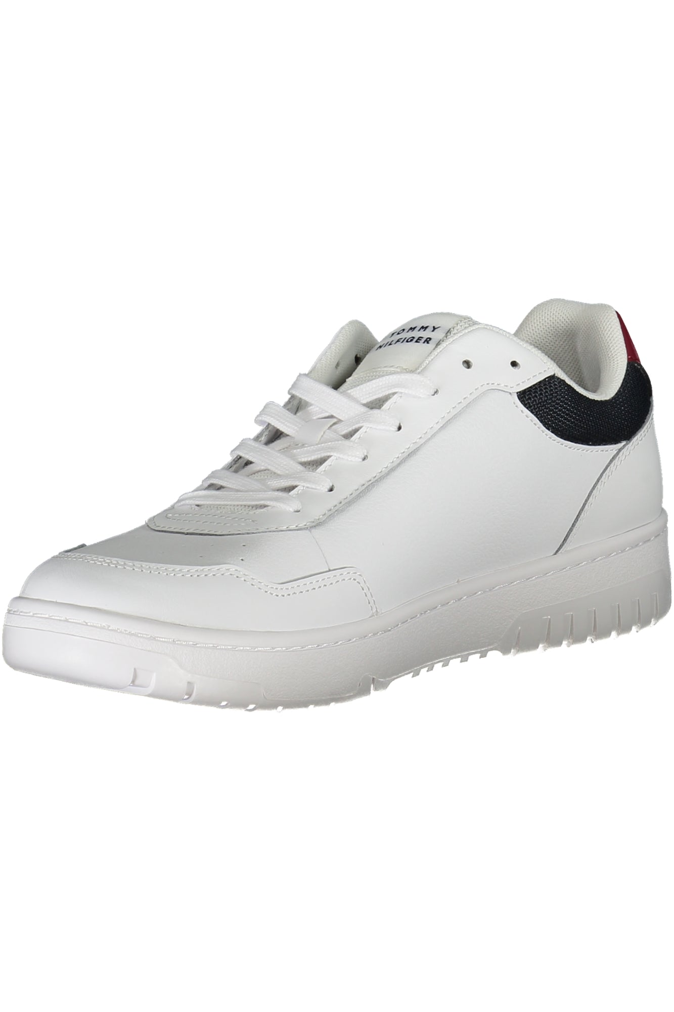 Tommy Hilfiger Herren Sportschuhe Schwarz – Klassische Sneaker aus Leder Weiß