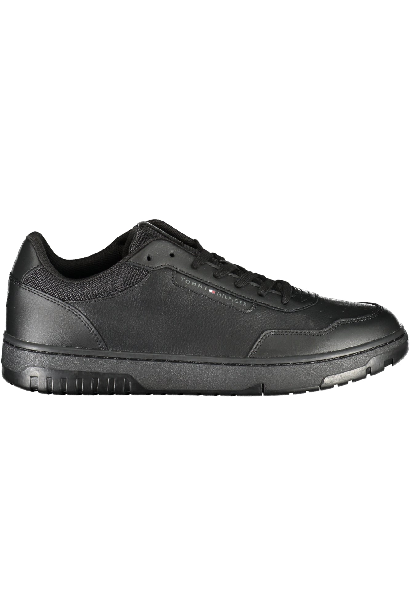 Tommy Hilfiger Herren Sportschuhe Schwarz – Klassische Sneaker aus Leder Schwarz