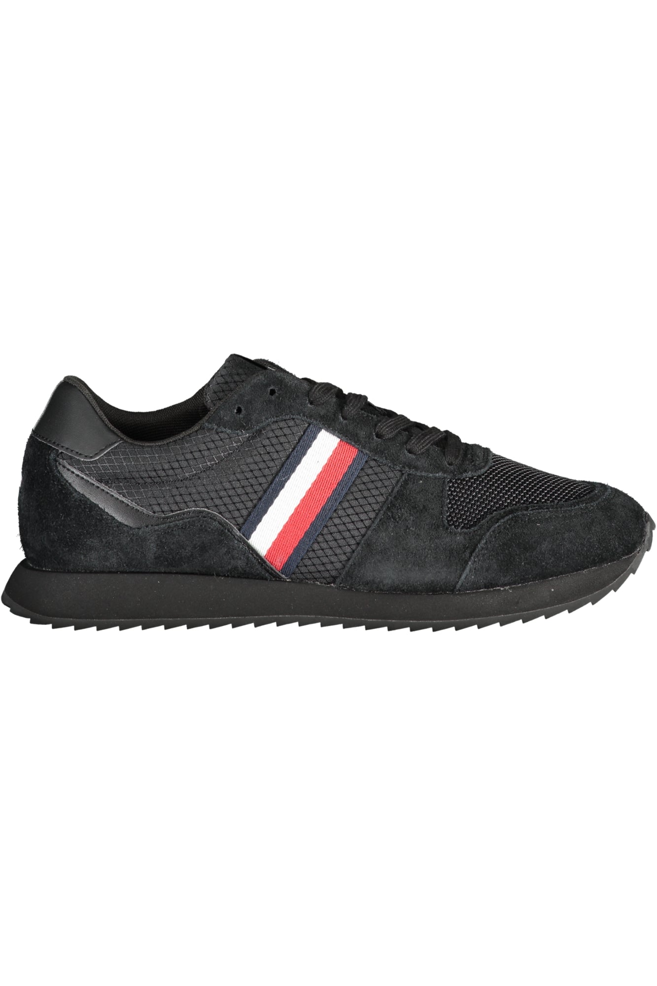 TOMMY HILFIGER Herren Sneaker – Sportschuh mit Schnürsenkern Schwarz