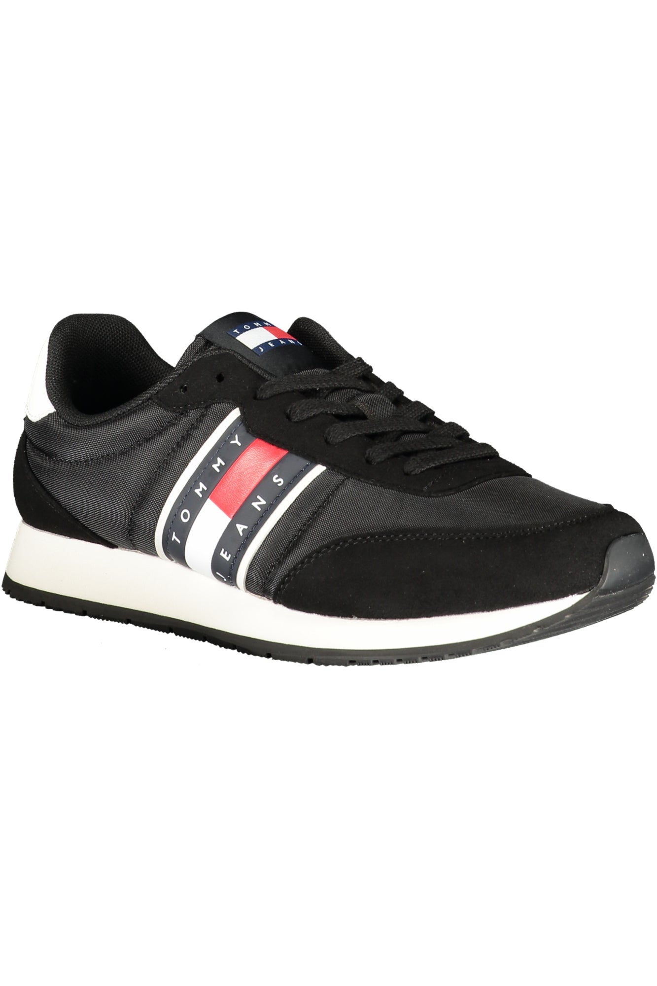TOMMY HILFIGER Herren Sneaker – Sportschuh mit Schnürsenkeln Schwarz