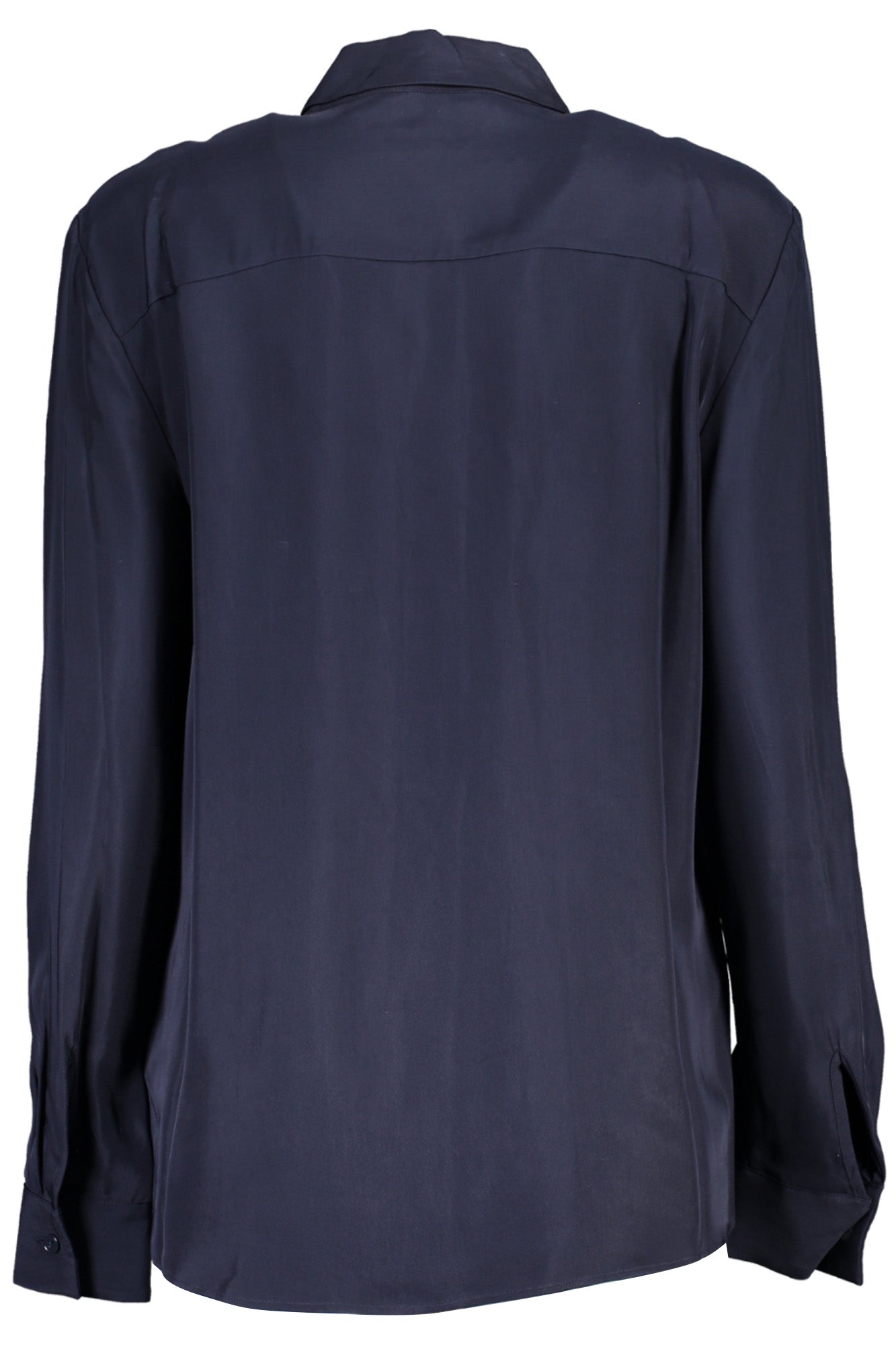 Tommy Hilfiger Damen Langarmhemd Blau – Italienischer Kragen aus Viskose Blau