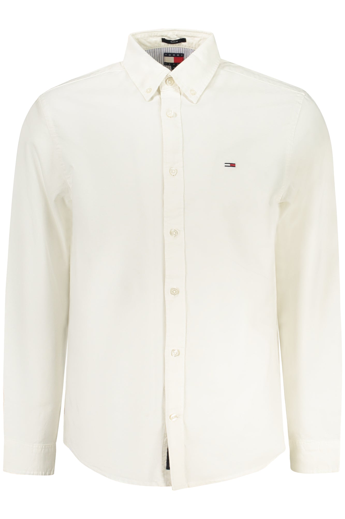 Tommy Hilfiger Langarmhemd Herren Grau – Button-Down Kragen aus regenerativer Baumwolle Weiß