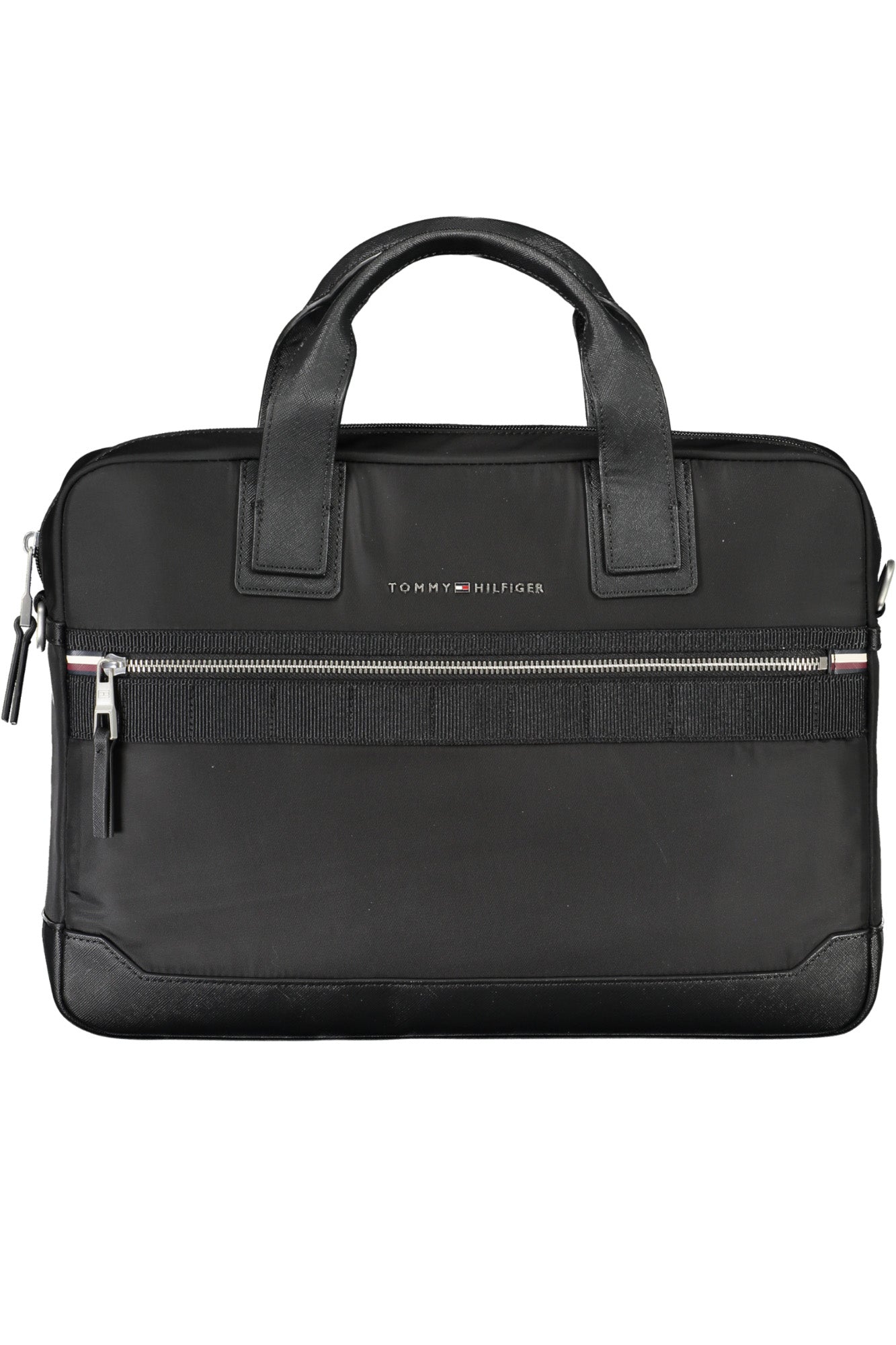 Tommy Hilfiger Aktentasche Herren – Schwarze Business-Tasche mit Laptopfach Schwarz
