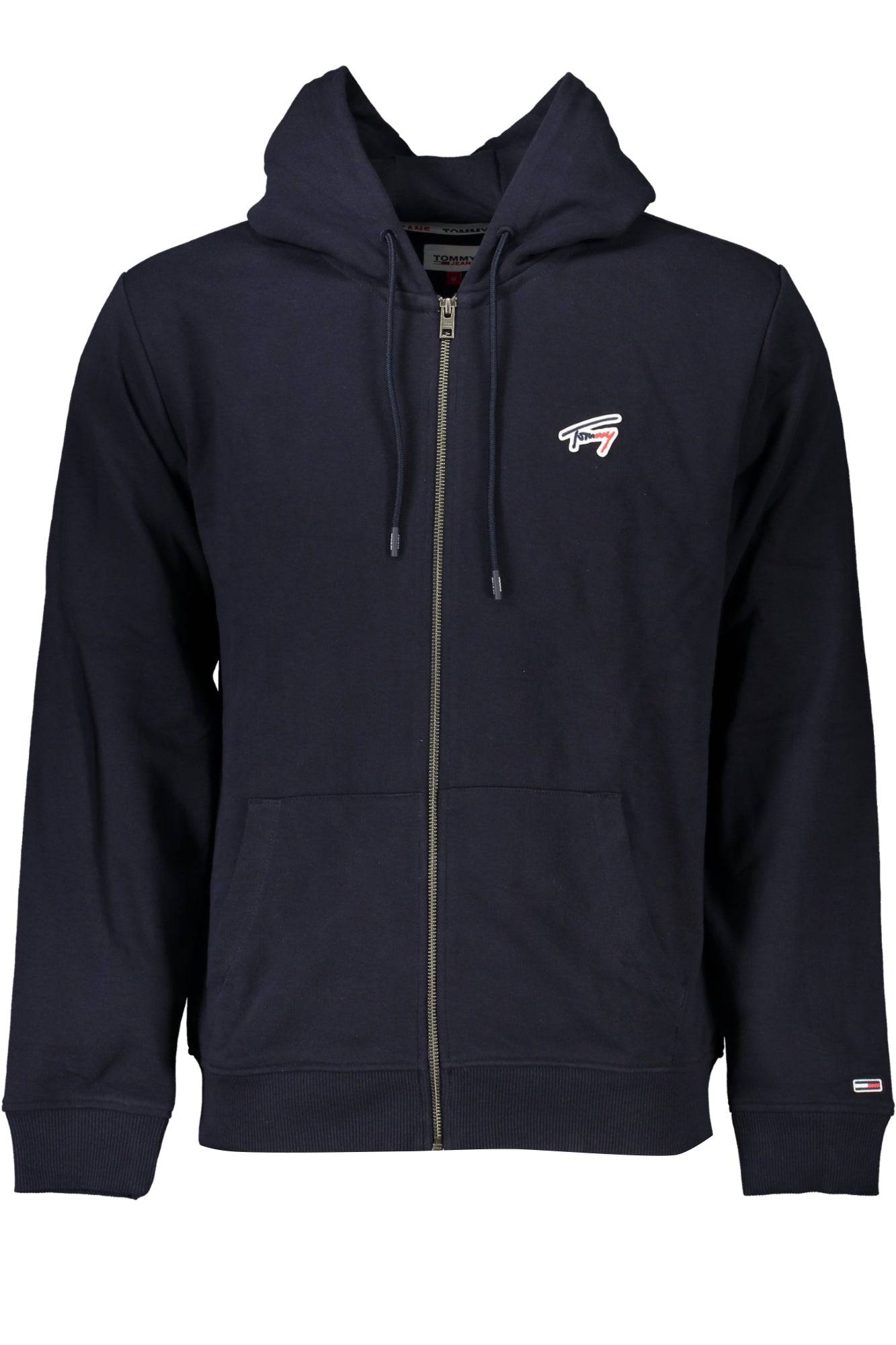 Tommy Hilfiger Herren-Sweatshirt mit Zip – Kapuzenpullover aus recycelten Fasern Blau