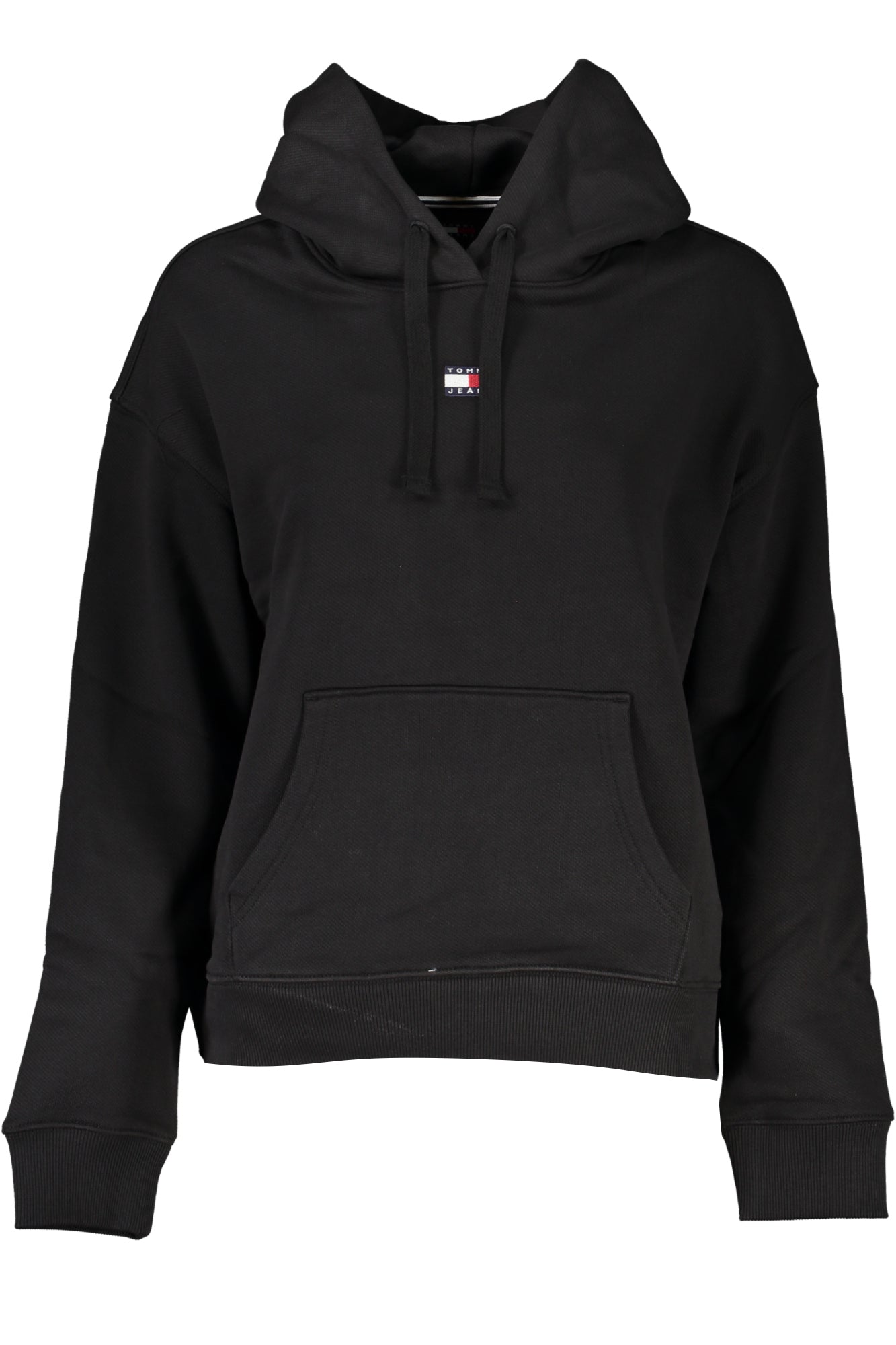Tommy Hilfiger Damen-Sweatshirt mit Reißverschluss Weiß – Kapuze & Logo Schwarz