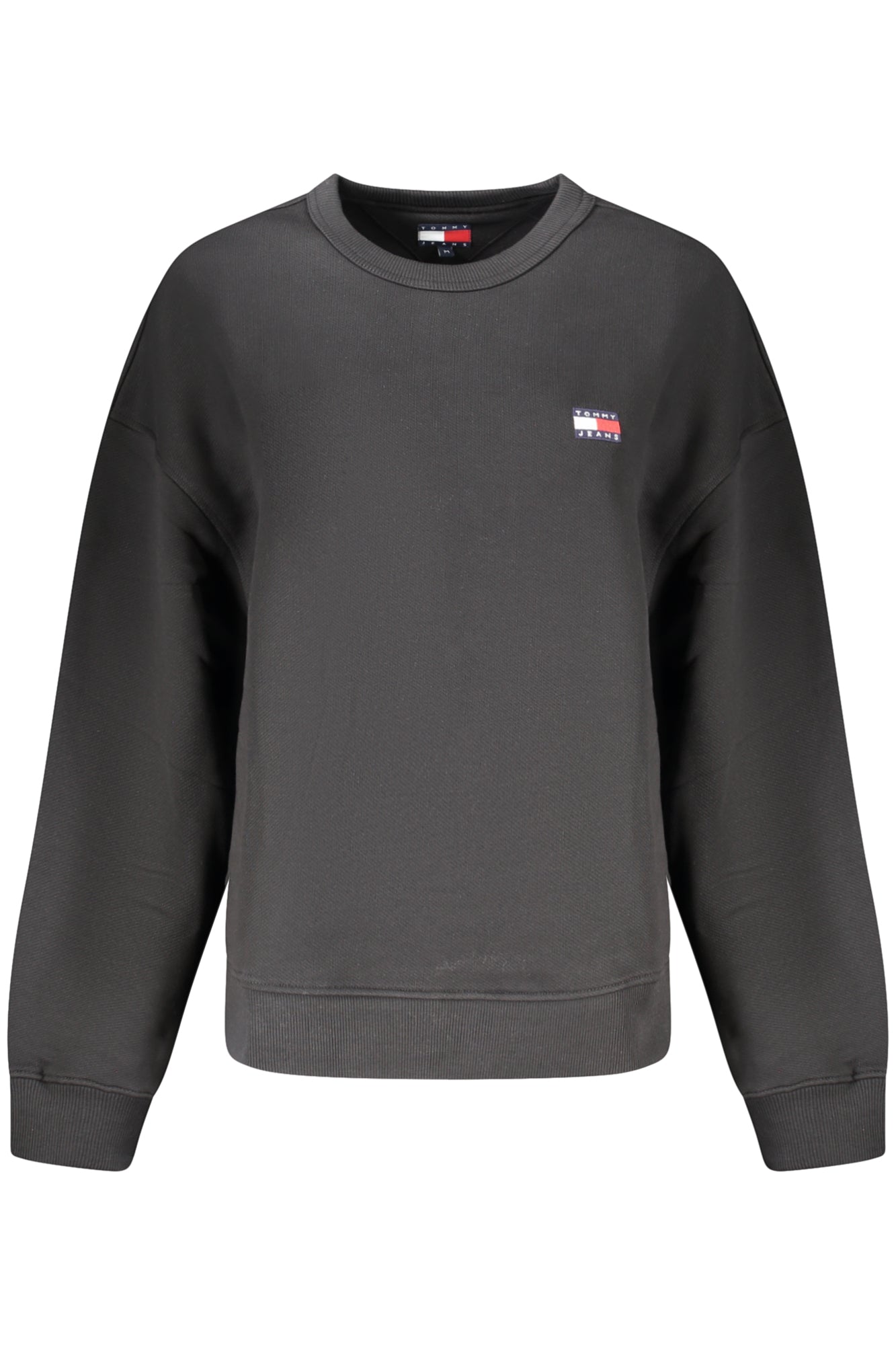 Tommy Hilfiger Sweatshirt Damen Schwarz – Gebürstete Baumwolle mit Logo-Stickerei Schwarz