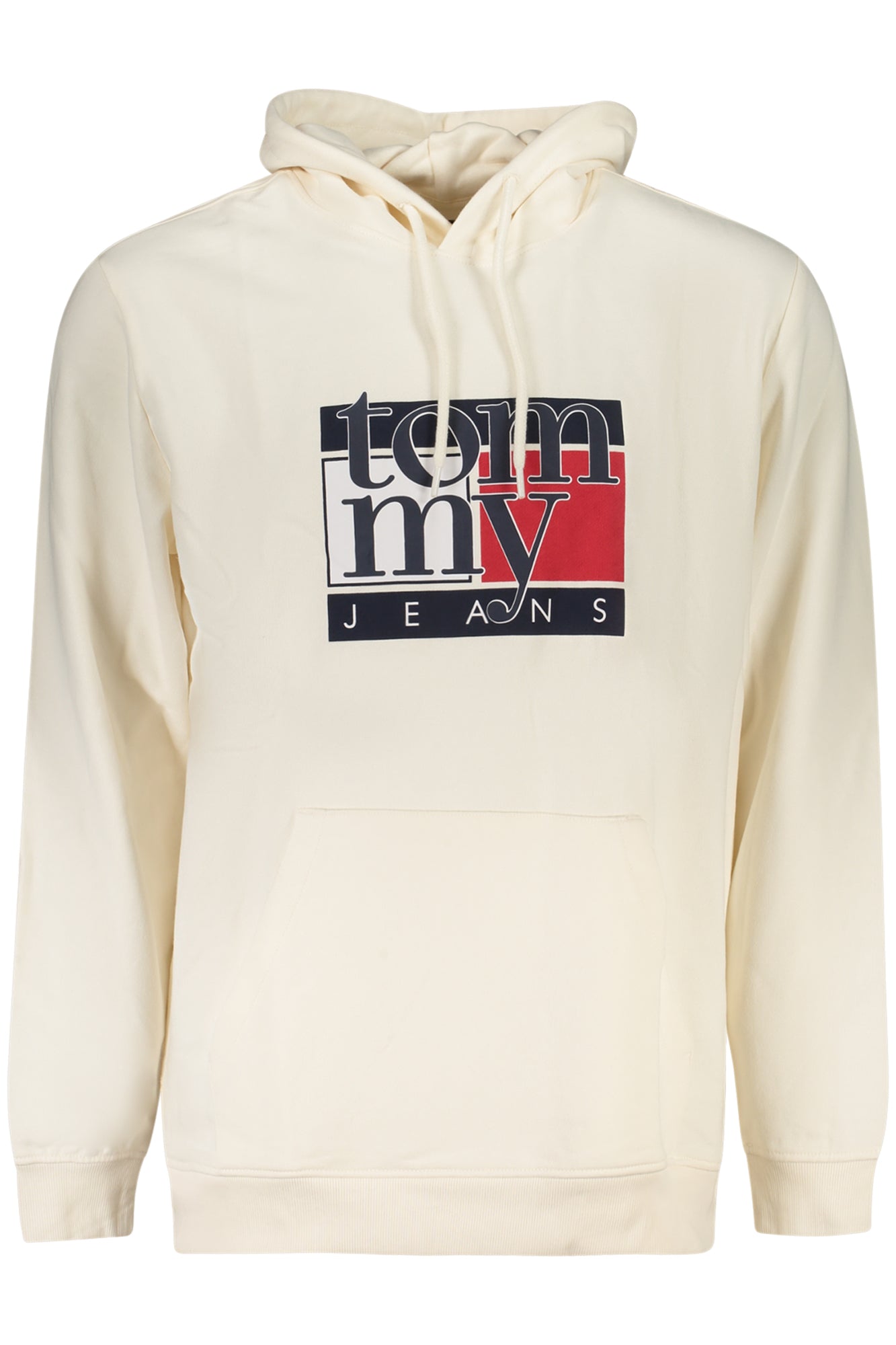 Tommy Hilfiger Herren-Sweatshirt mit Zip-Up – Kapuzenpullover aus Baumwolle Weiß