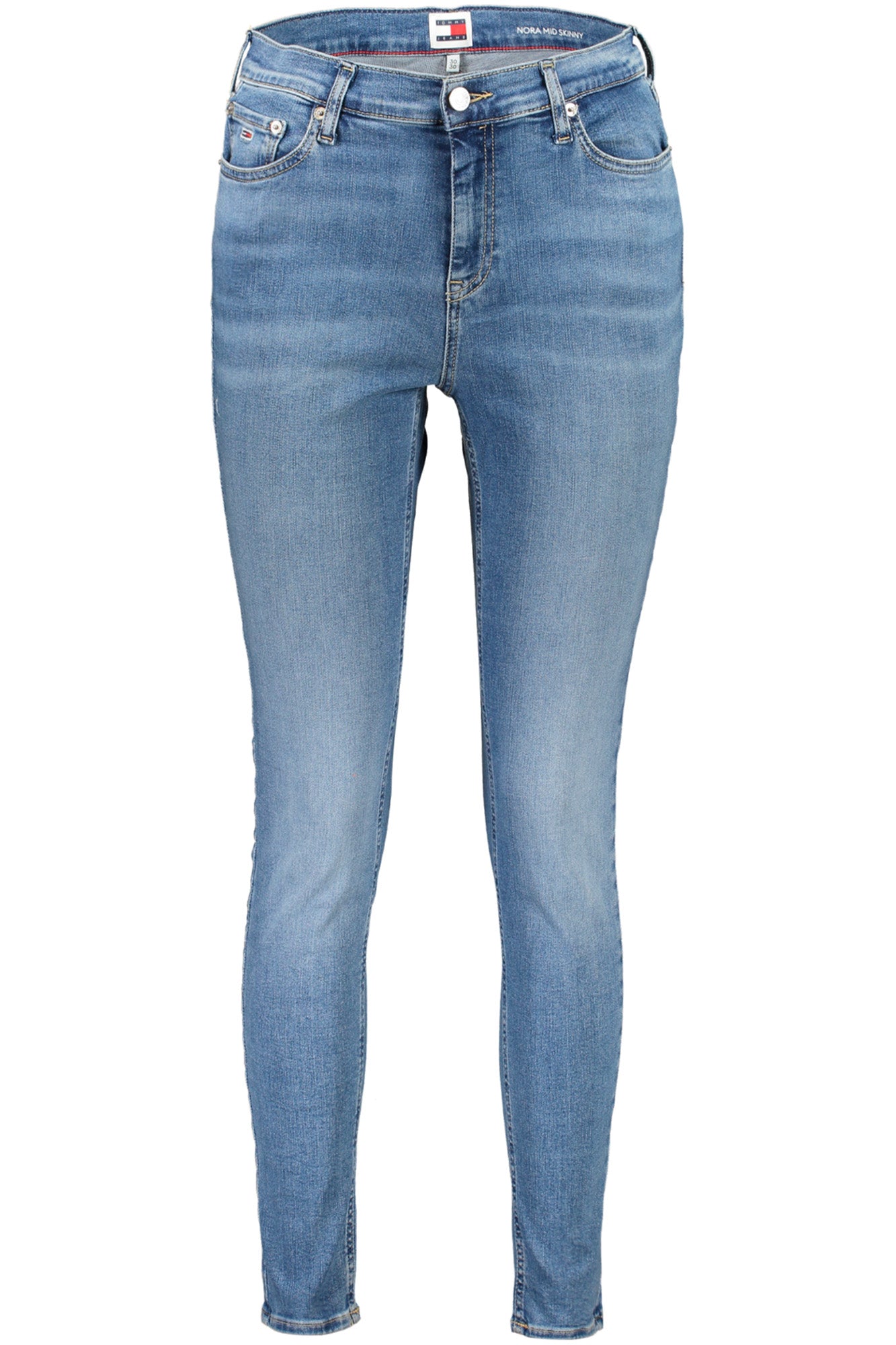 Tommy Hilfiger Damen-Jeans Blau – Nora Mid Skinny Denim mit Wascheffekt Blau
