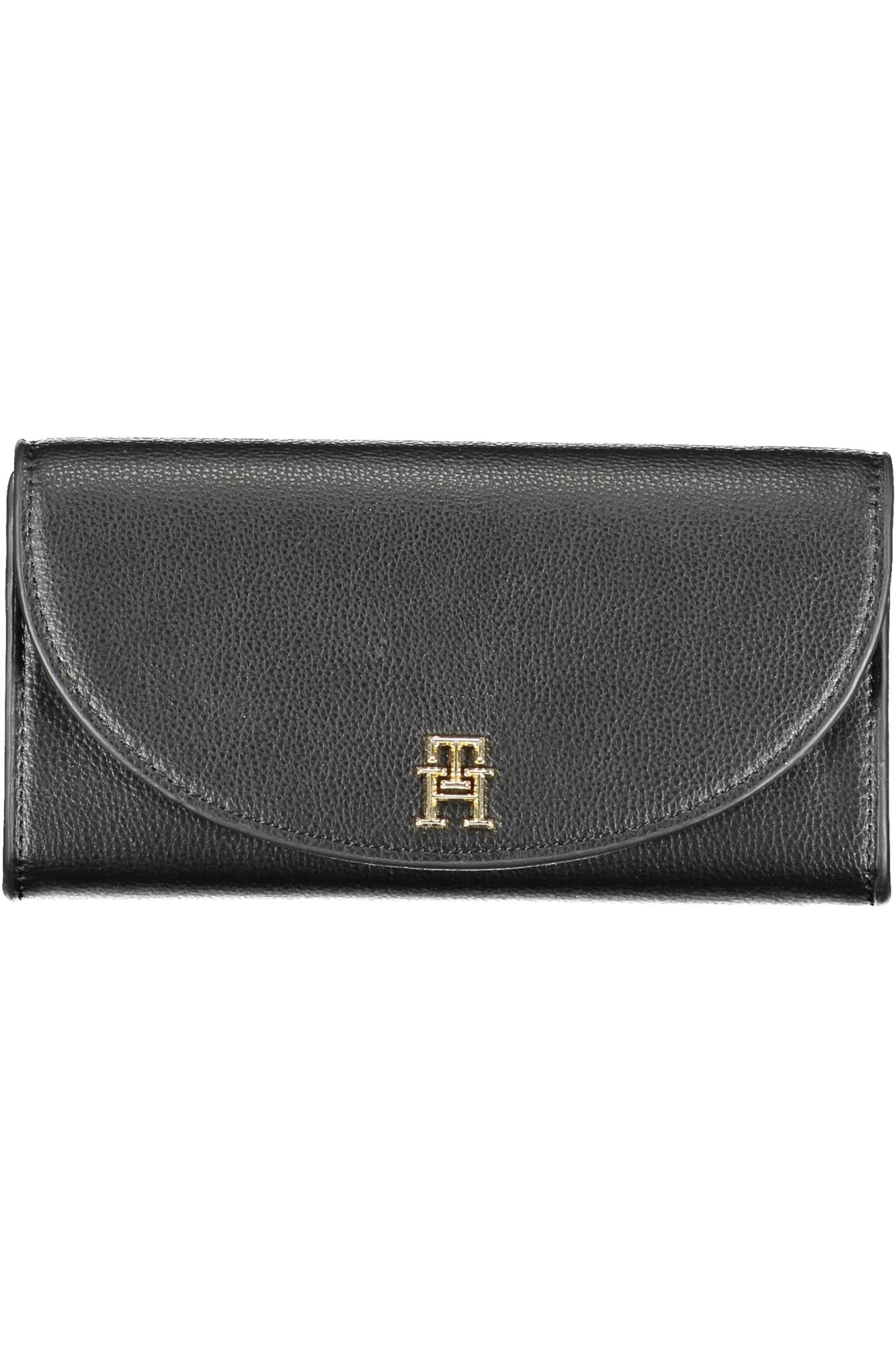 Tommy Hilfiger Geldbörse Damen – Elegante schwarze Portemonnaie mit Münzfach Schwarz