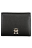 Tommy Hilfiger Damengeldbörse Schwarz – Elegante Brieftasche mit Logo-Verschluss Schwarz