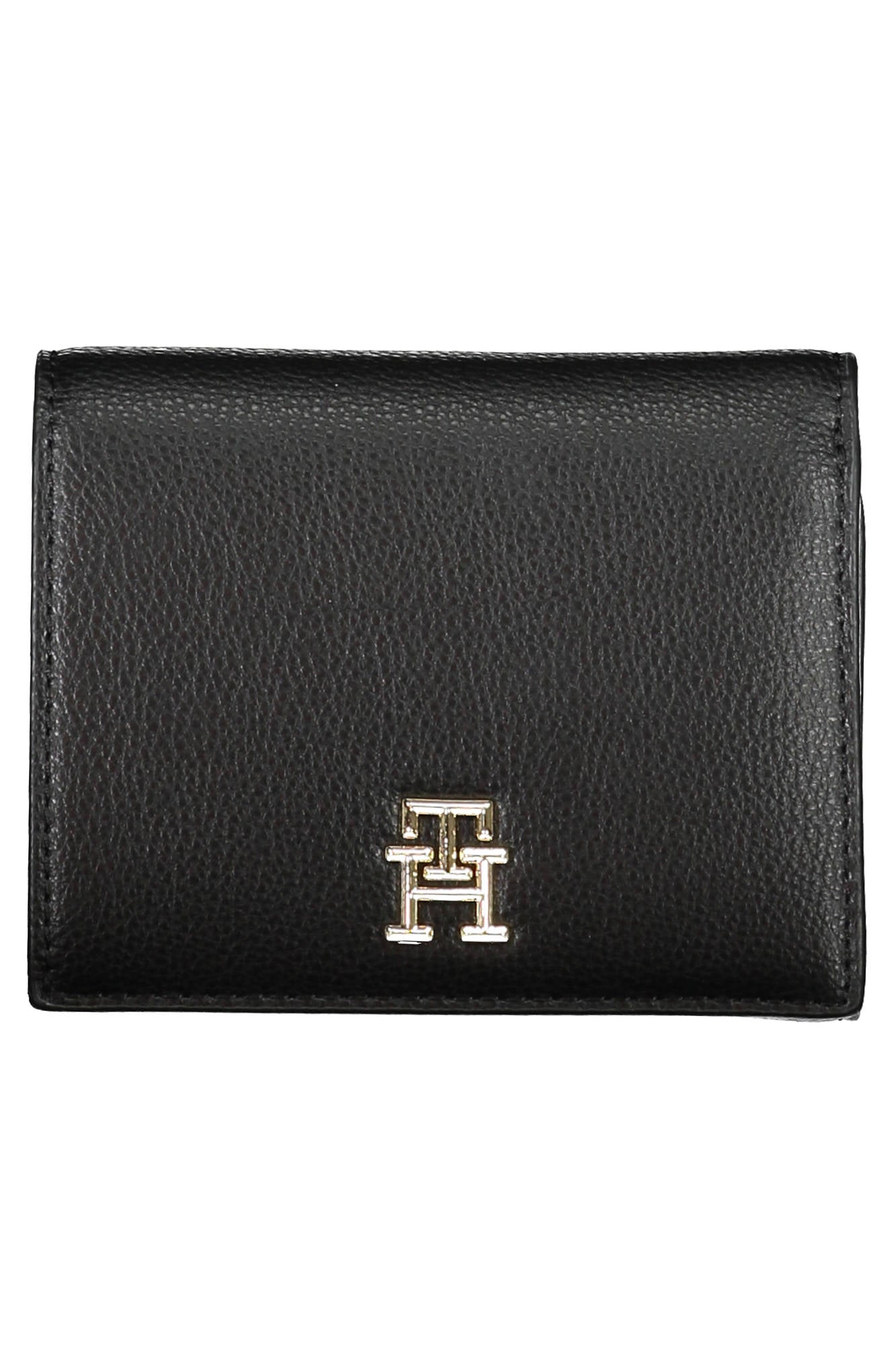 Tommy Hilfiger Damengeldbörse Schwarz – Elegante Brieftasche mit Logo-Verschluss Schwarz