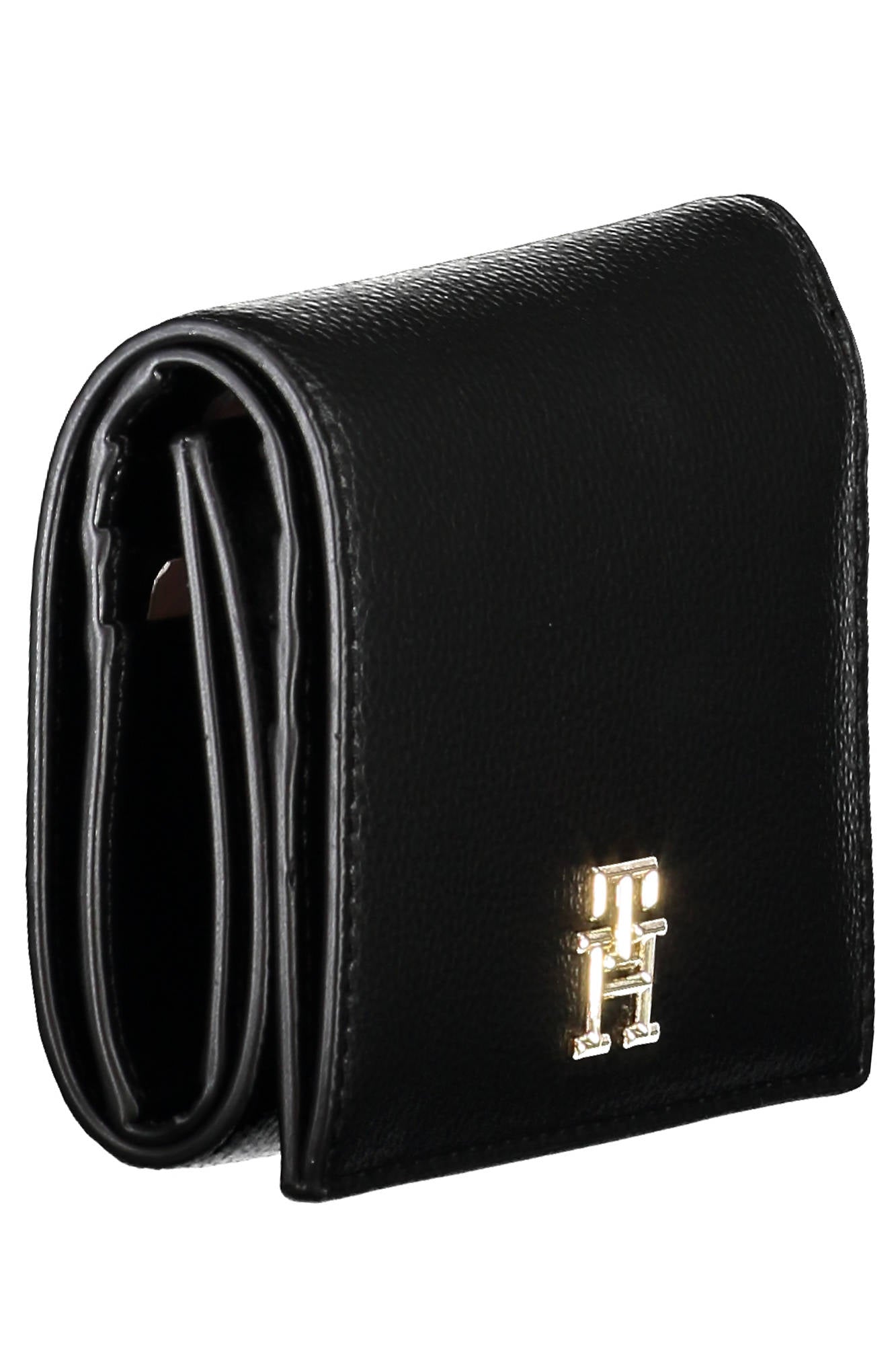 Tommy Hilfiger Damengeldbörse Schwarz – Elegante Brieftasche mit Logo-Verschluss Schwarz
