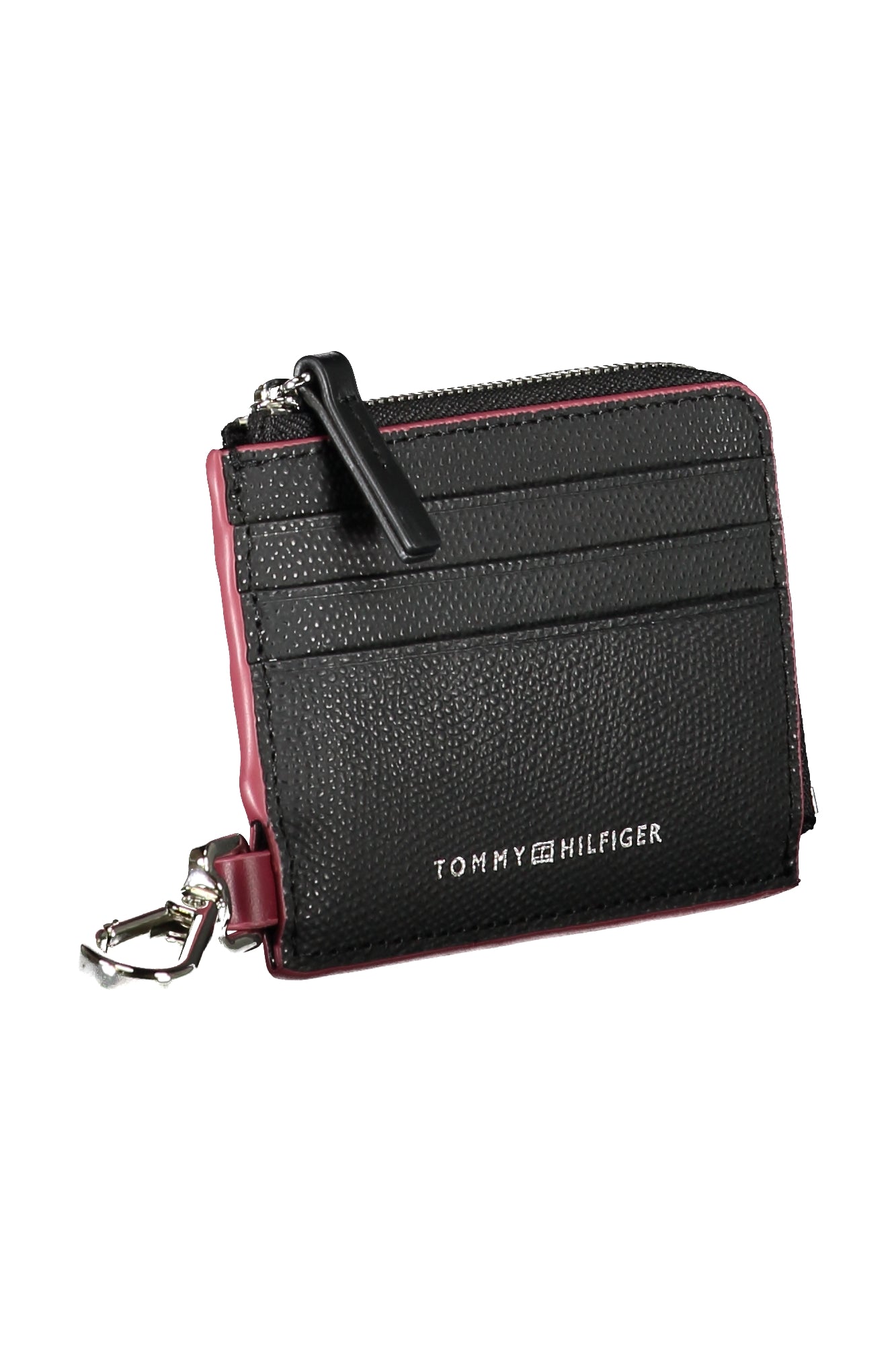 Tommy Hilfiger Geldbörse Herren Schwarz – Pelle Brieftasche mit Karabinerhaken Schwarz