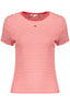TOMMY HILFIGER Damen T-Shirt – Kurzarm, aus Baumwolle Rot