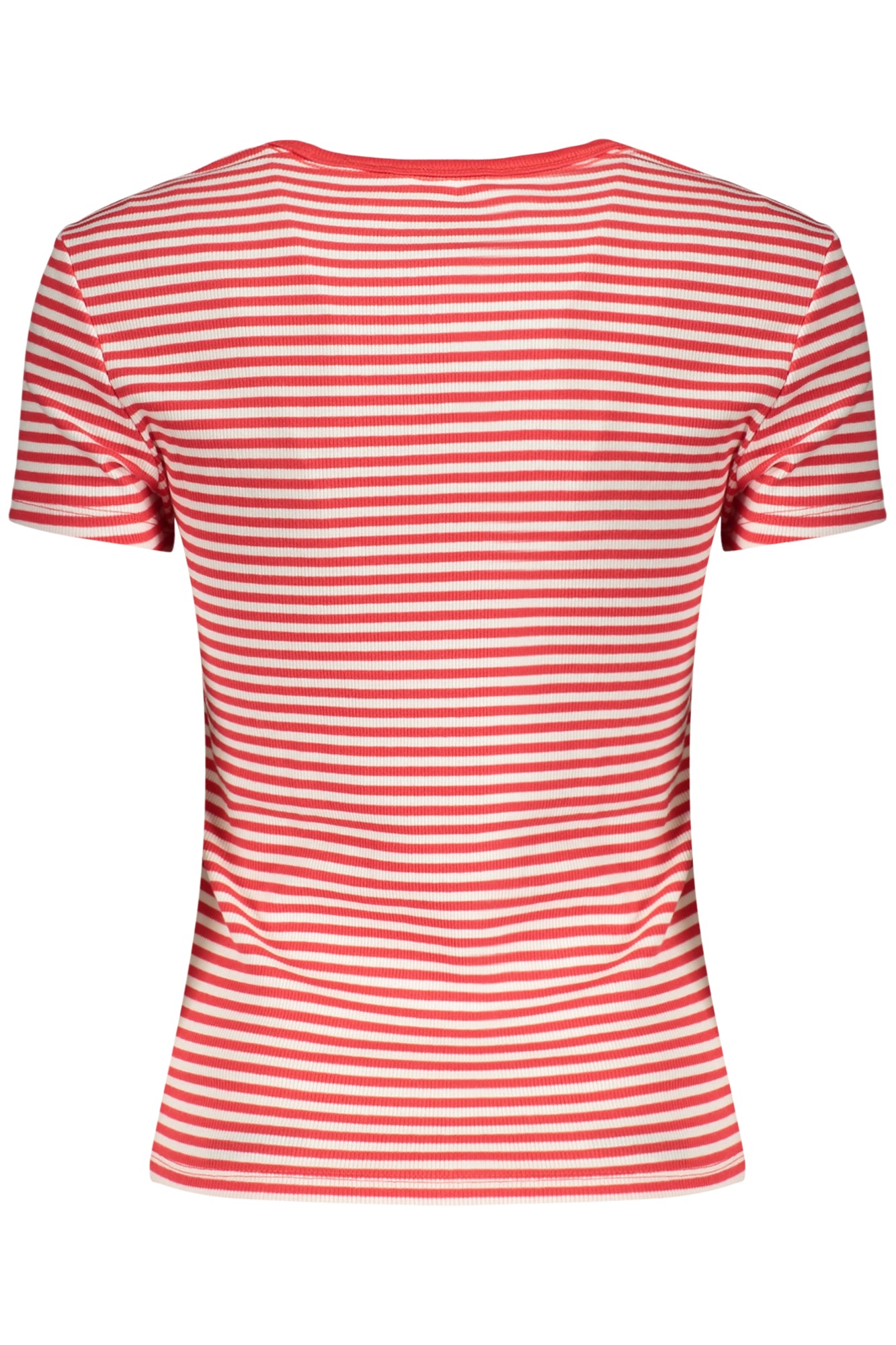 TOMMY HILFIGER Damen T-Shirt – Kurzarm, aus Baumwolle Rot