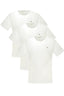 Tommy Hilfiger Kurzarm-T-Shirt Herren Weiss – 3er-Pack mit Logo-Stickerei Weiß