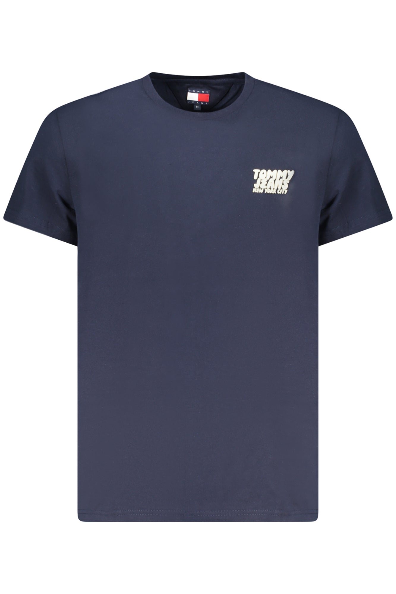Tommy Hilfiger T-Shirt Herren – Kurzarm Blau mit Logo-Stickerei aus Baumwolle Blau