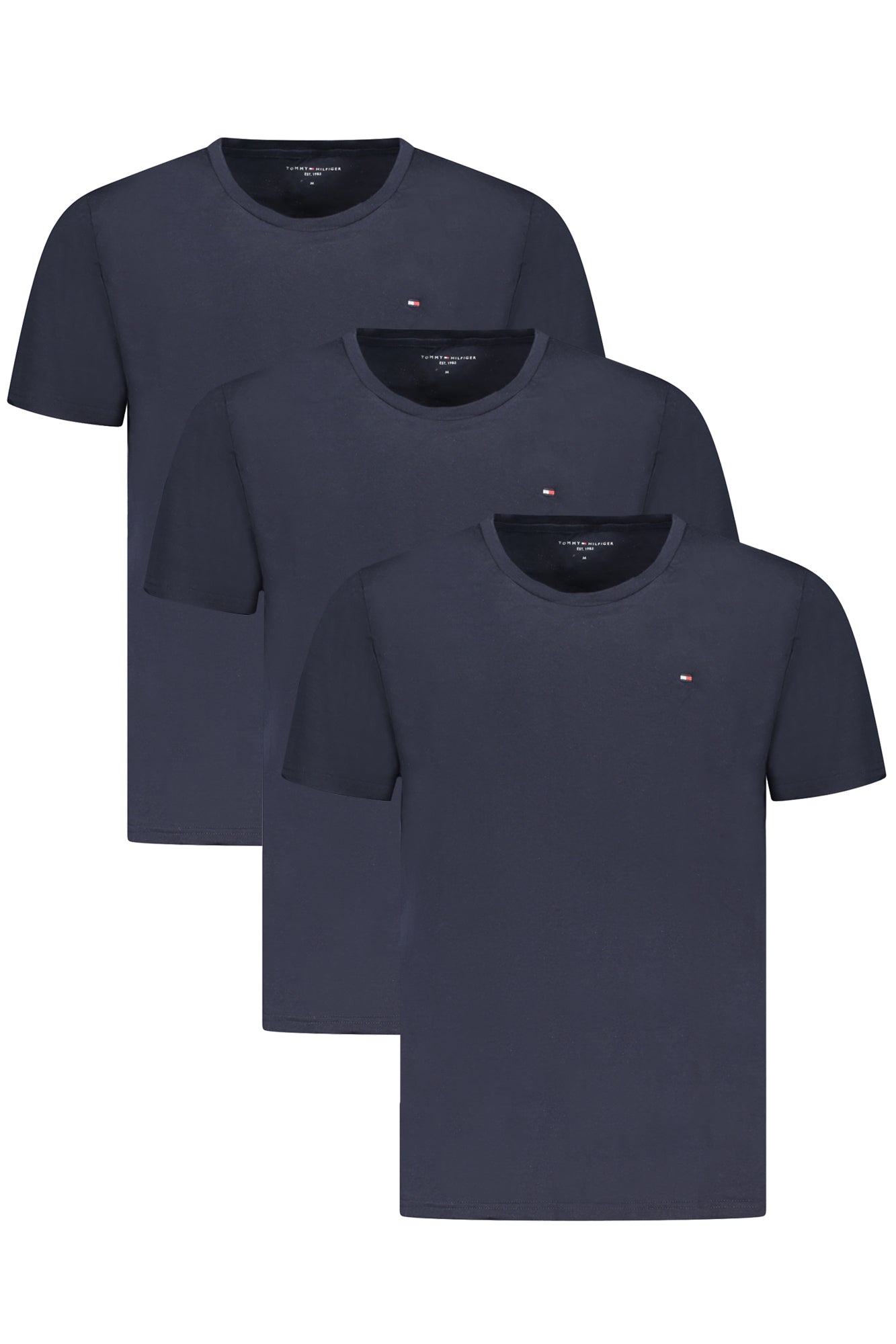 TOMMY HILFIGER Herren T-Shirt – Kurzarm, aus Baumwolle Blau