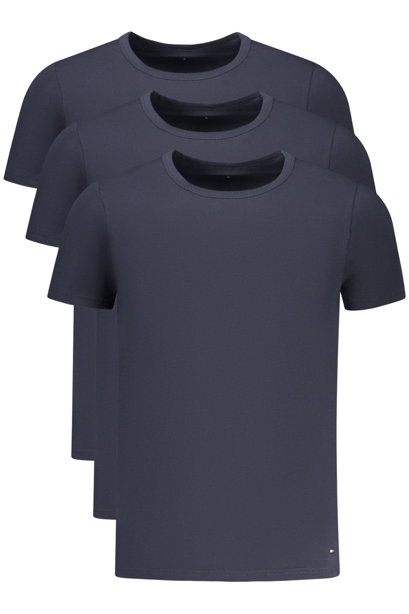 Tommy Hilfiger Herren-T-Shirt Mit Kurzen Ärmeln, Blau Blau