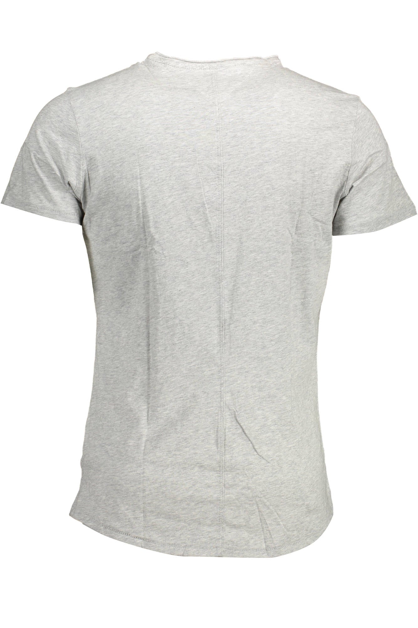 Tommy Hilfiger T-Shirt Herren – Graues V-Ausschnitt Shirt mit Logo-Stickerei Grau