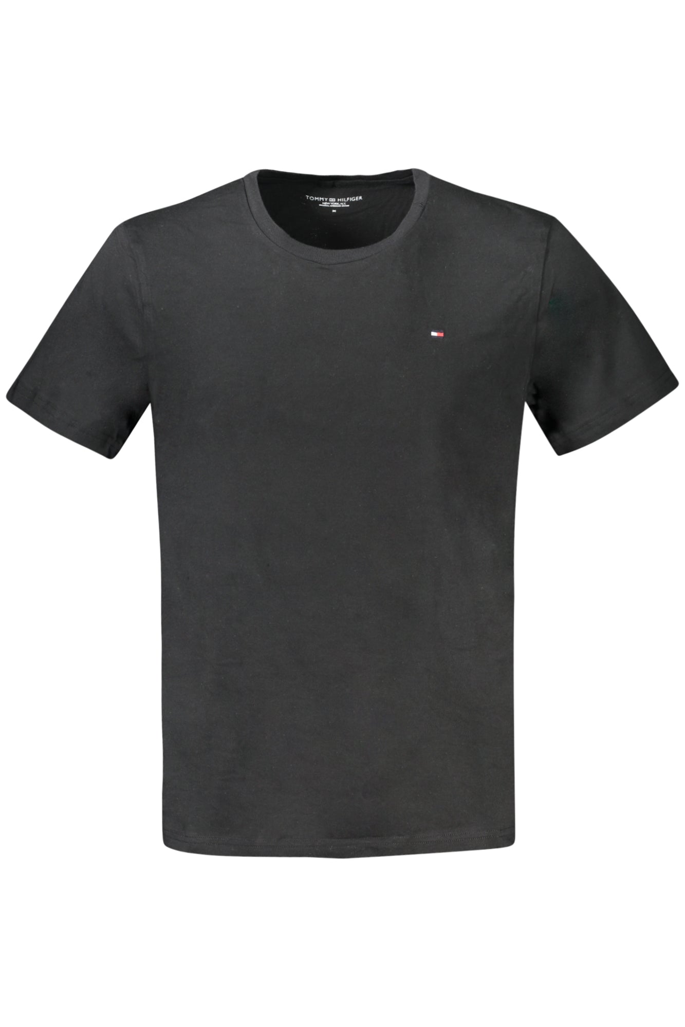 Tommy Hilfiger Kurzarm-T-Shirt Herren Weiss – 3er-Pack mit Logo-Stickerei Schwarz