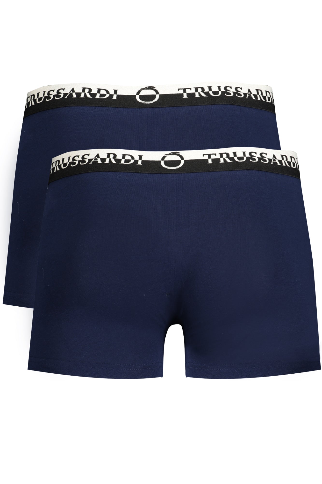 TRUSSARDI Herren-Boxer Schwarz – Doppelt elastische Unterwäsche im 2er-Pack Blau