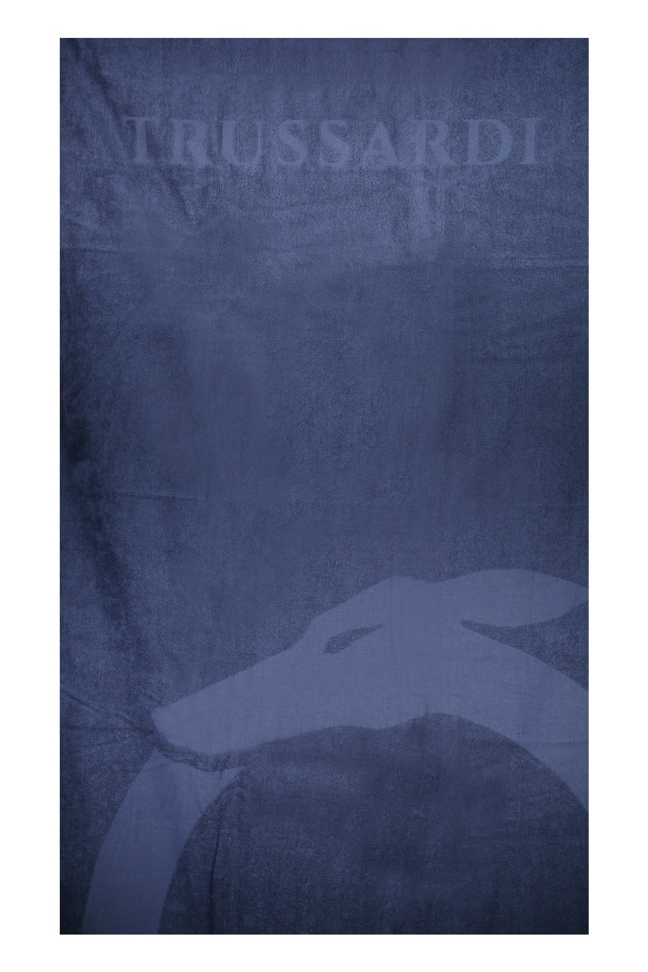 TRUSSARDI Jeans Herren-Strandtuch Schwarz – 100% Baumwolle | 88x190 cm Blau