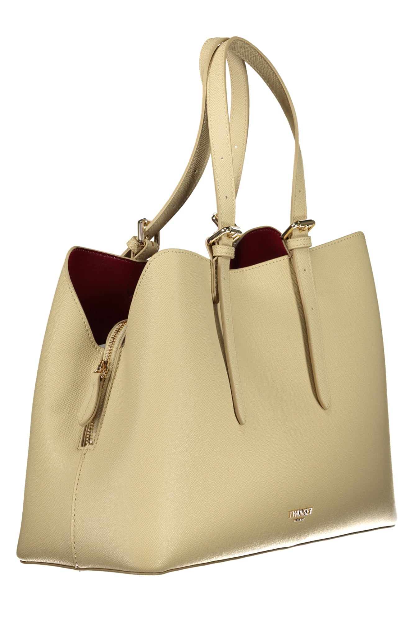 TWINSET Damen-Tasche schwarz – Elegante Tragetasche mit Logo-Detail für den Alltag Beige
