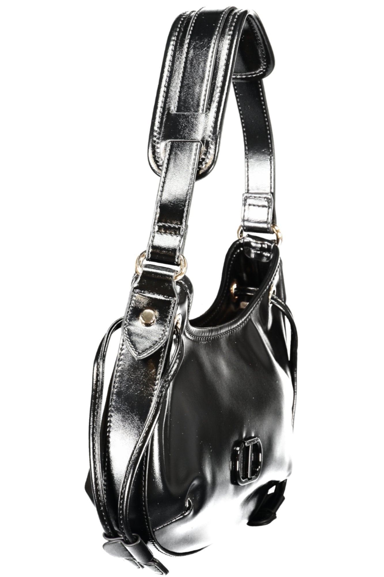 TWINSET Damen Tasche schwarz – Hobo Bag mit Schultergurt und Reißverschluss Schwarz