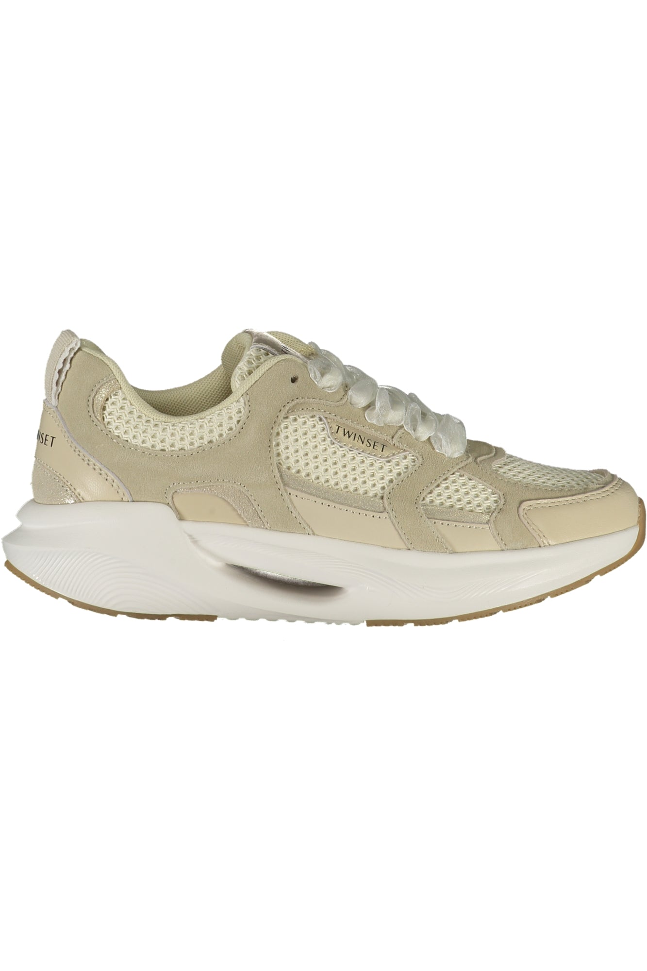 TWINSET Damen Sneaker – Sportschuh mit Schnürsenkeln Beige