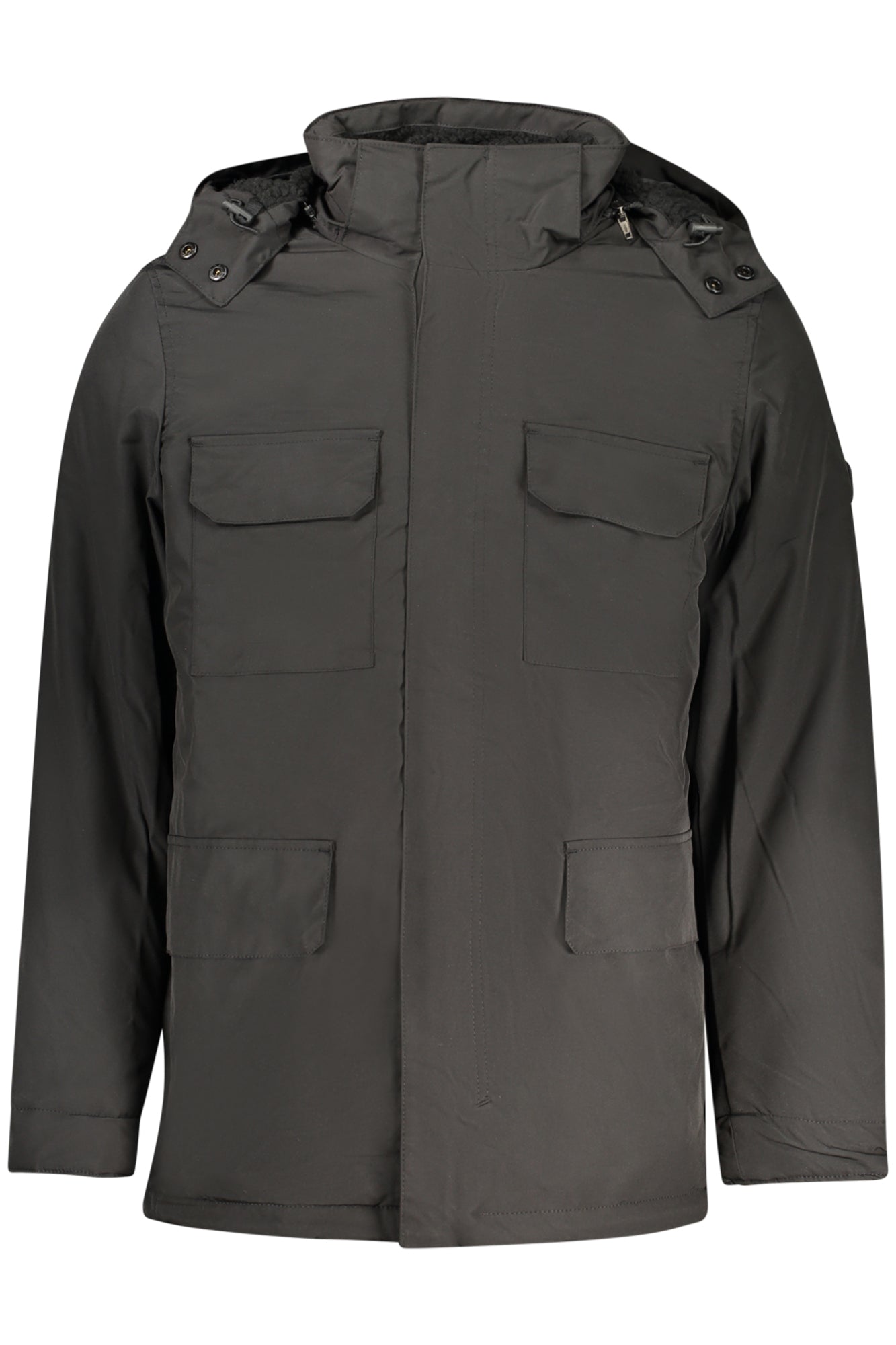 U.S. GRAND Herren Jacke – Blaue Parka mit abnehmbarer Kapuze für Herbst/Winter Schwarz