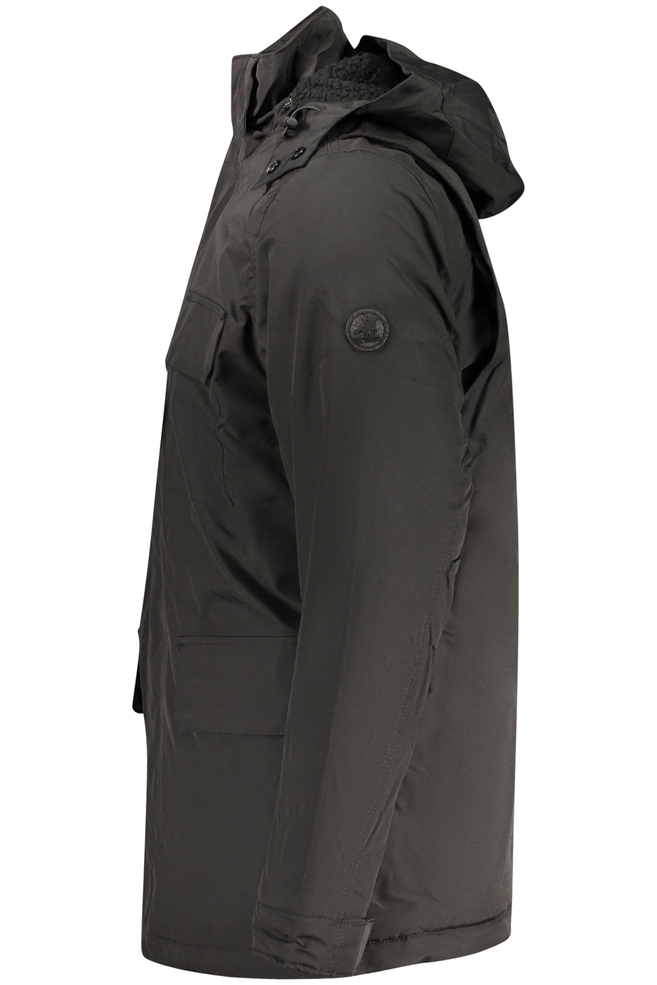 U.S. GRAND Herren Jacke – Blaue Parka mit abnehmbarer Kapuze für Herbst/Winter Schwarz